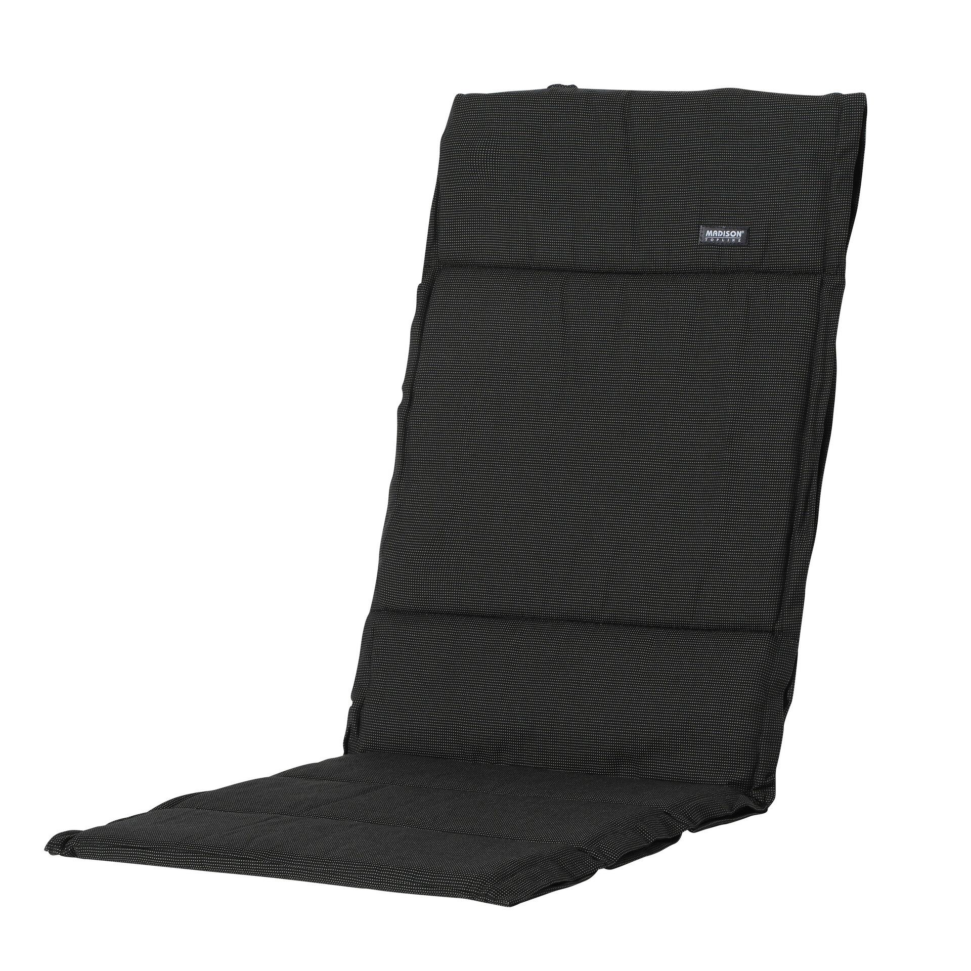 Kussen fiber de luxe ca.125x50cm Rib black 2 stuks