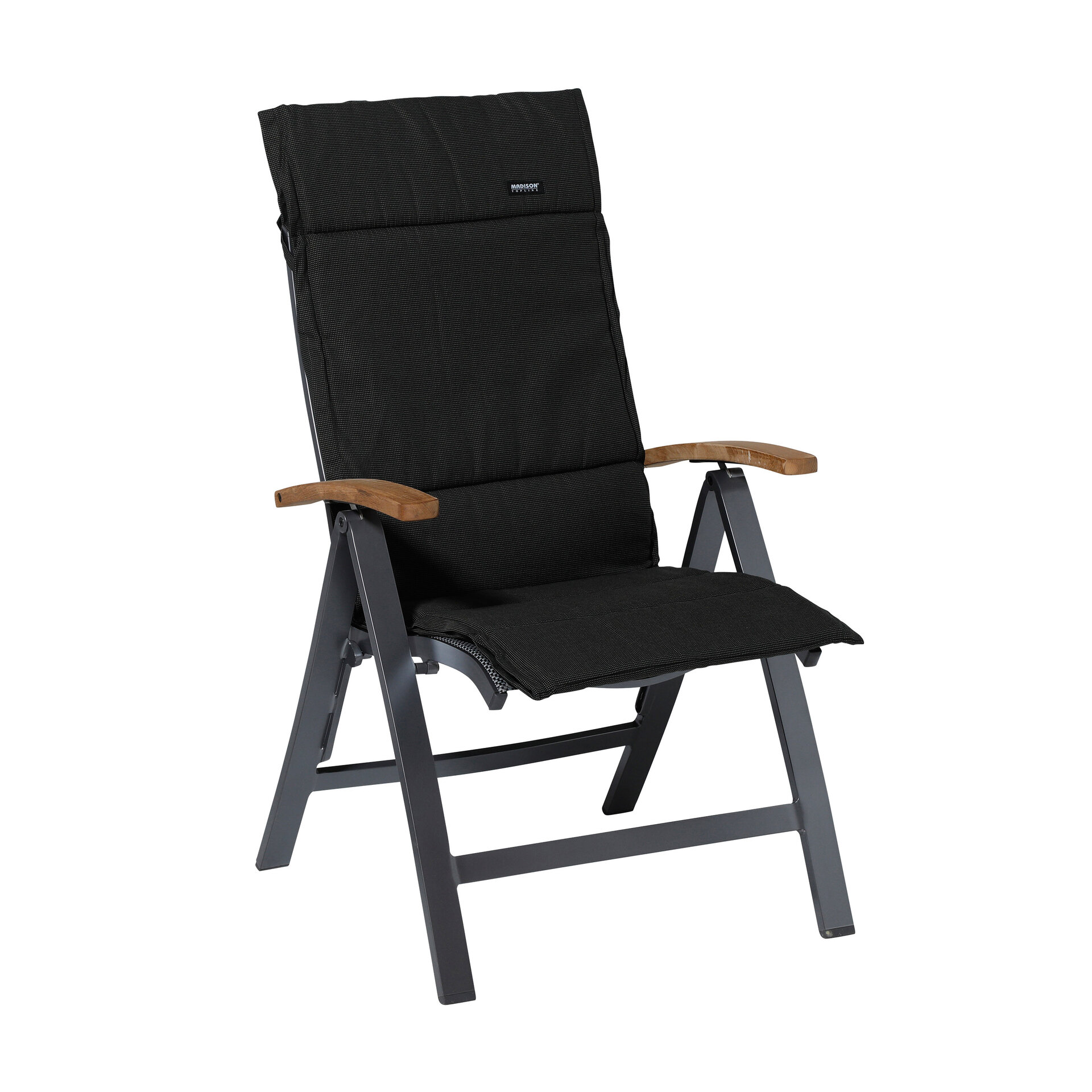 Kussen fiber de luxe ca.125x50cm Rib black 2 stuks