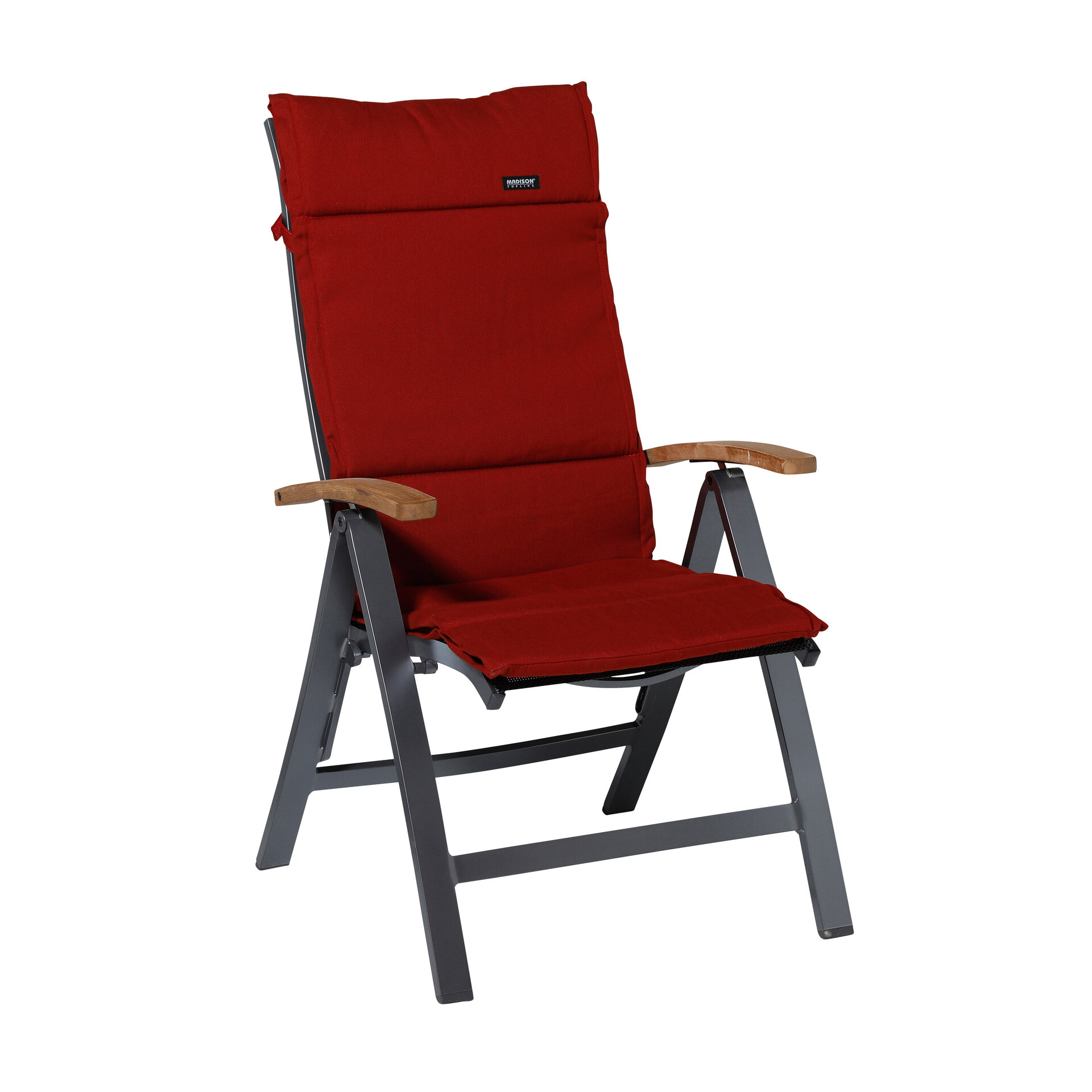 Kussen fiber de luxe ca.125x50cm Rib red 2 stuks