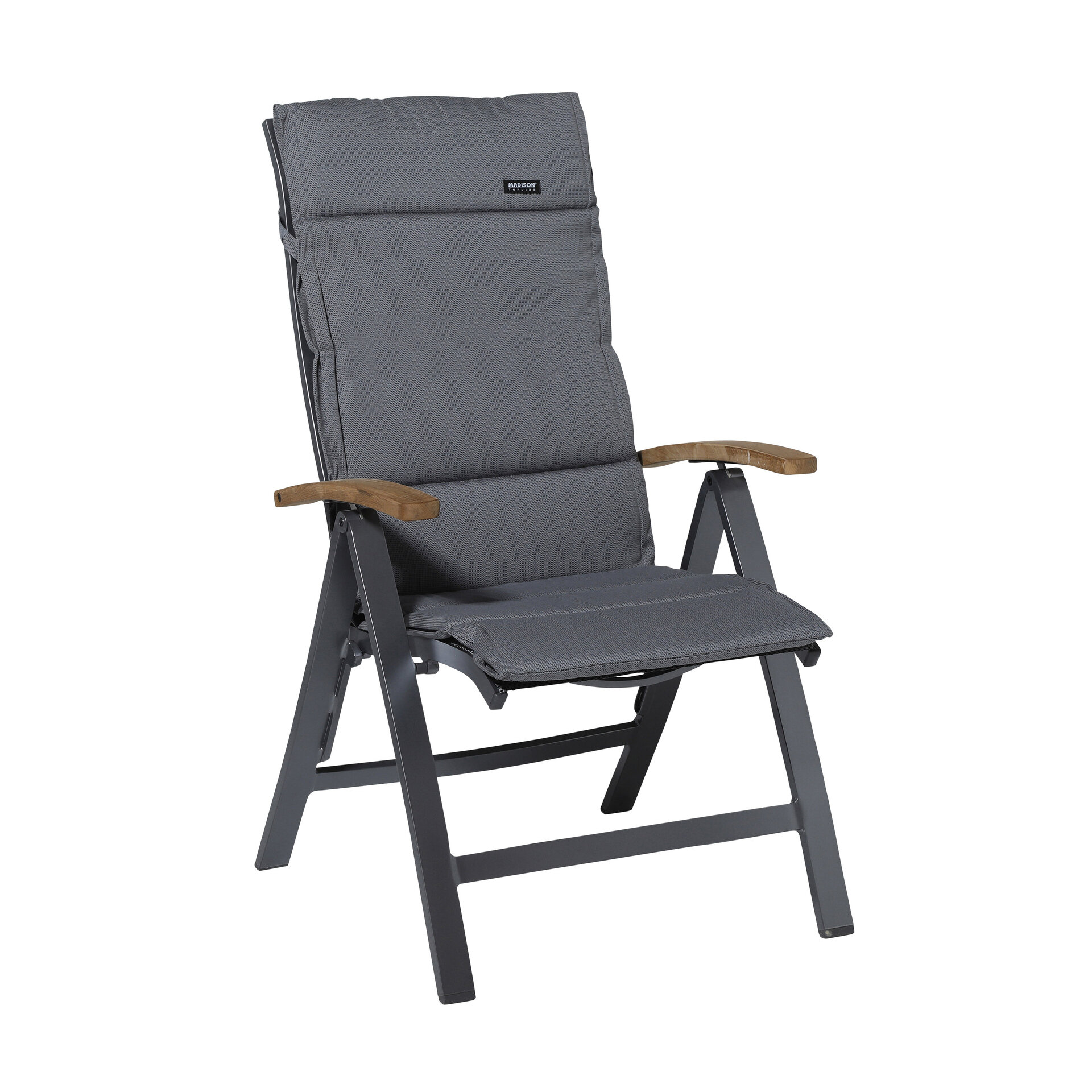 Kussen fiber de luxe ca.125x50cm Rib grey 2 stuks