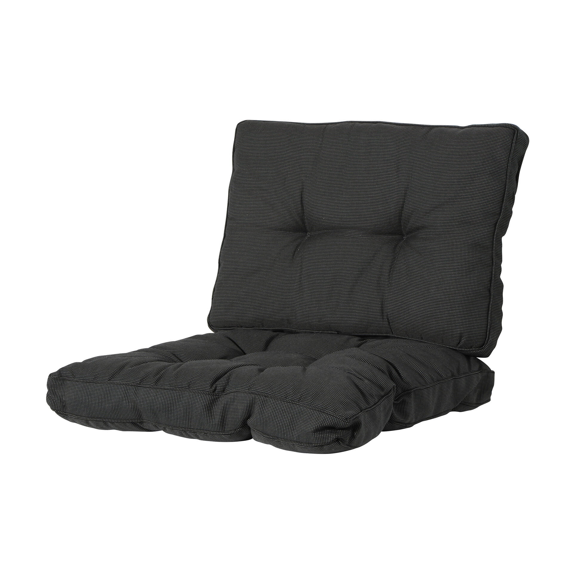 Florance zit ca.73x73cm Rib black 2 stuks
