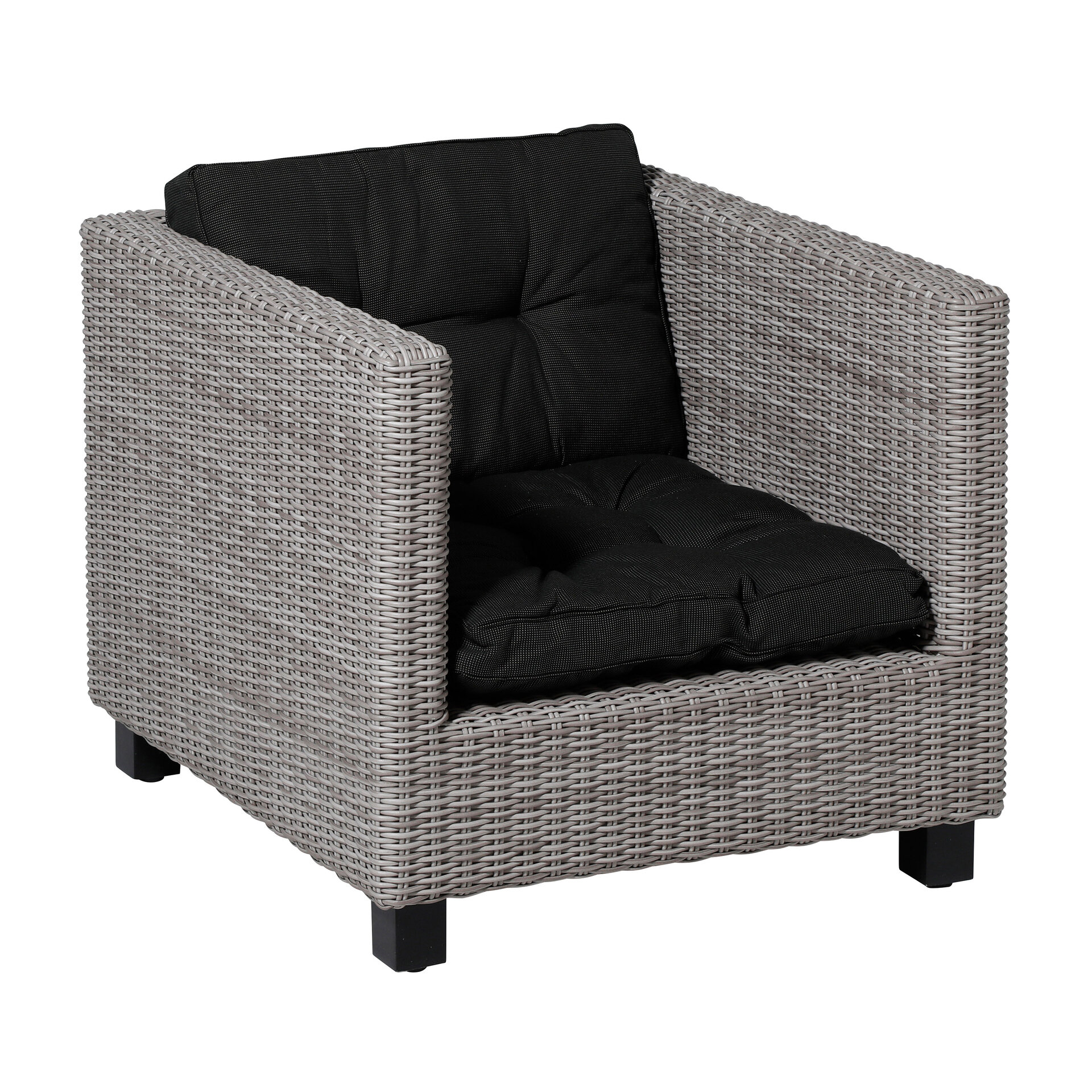 Florance zit ca.73x73cm Rib black 2 stuks