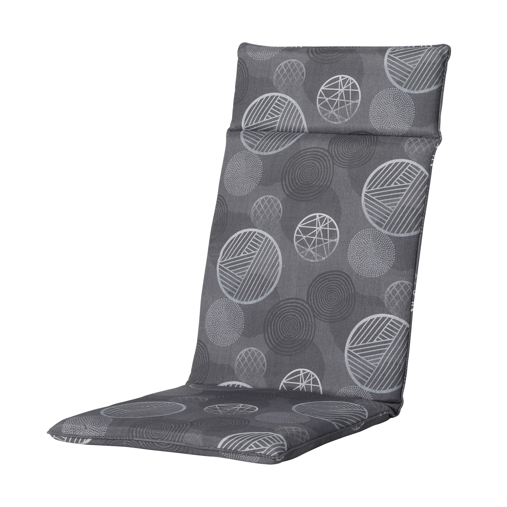 Kussen hoog universeel ca.120x50cm Circle grey 2 stuks