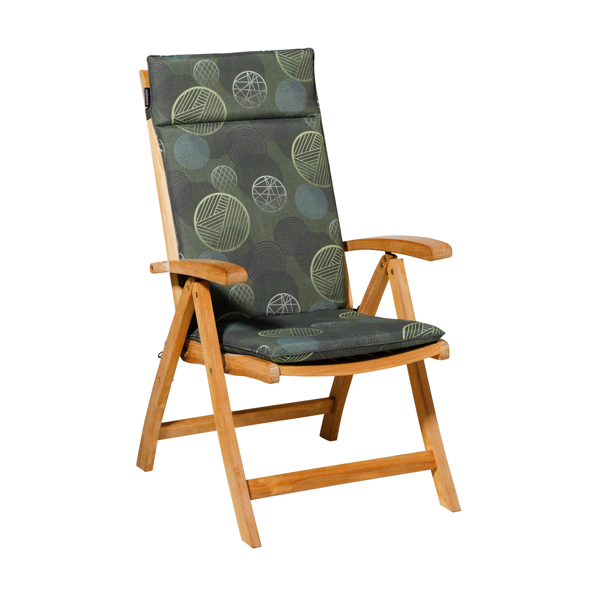 Kussen hoog universeel ca.120x50cm Circle green 2 stuks