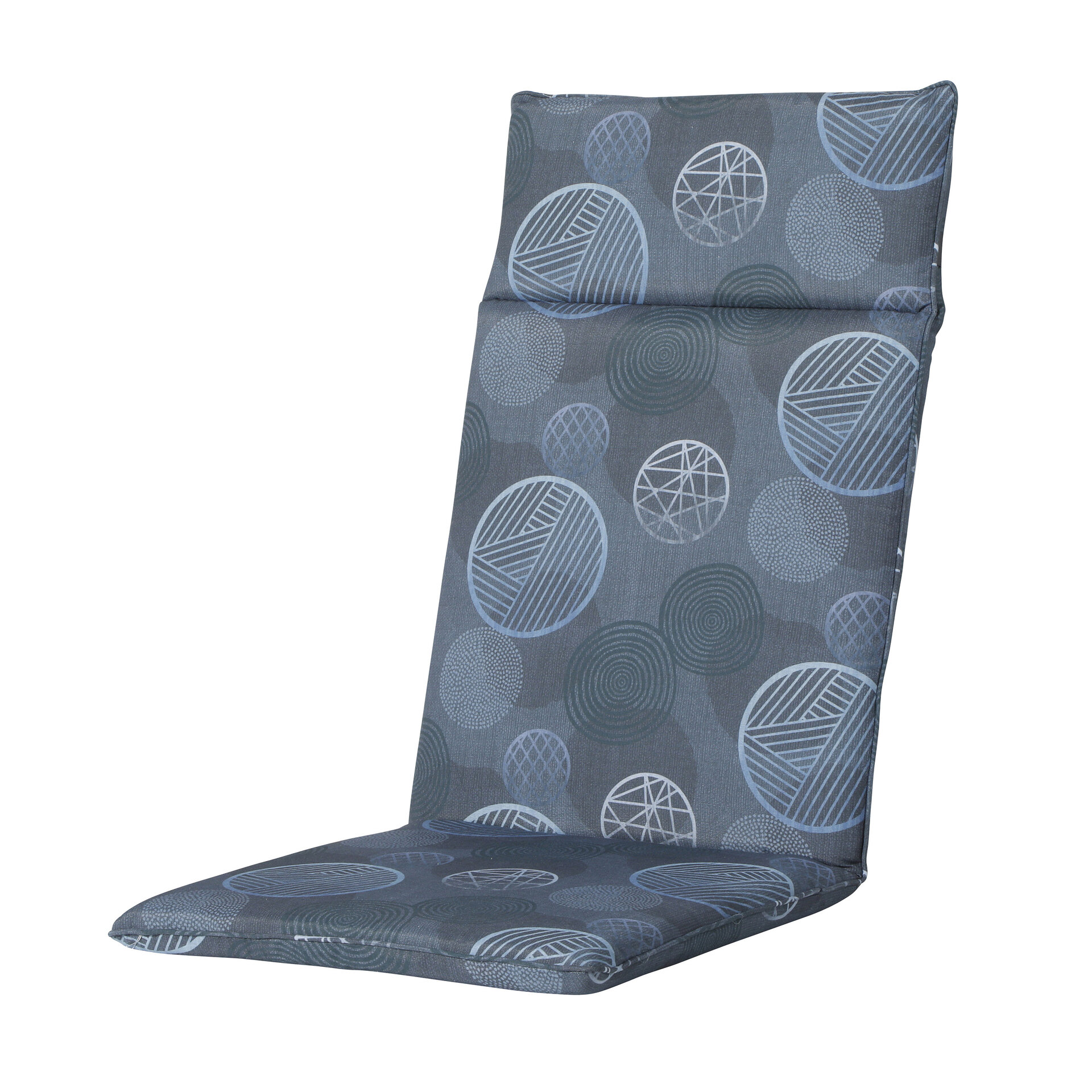 Kussen hoog universeel ca.120x50cm Circle blue 2 stuks
