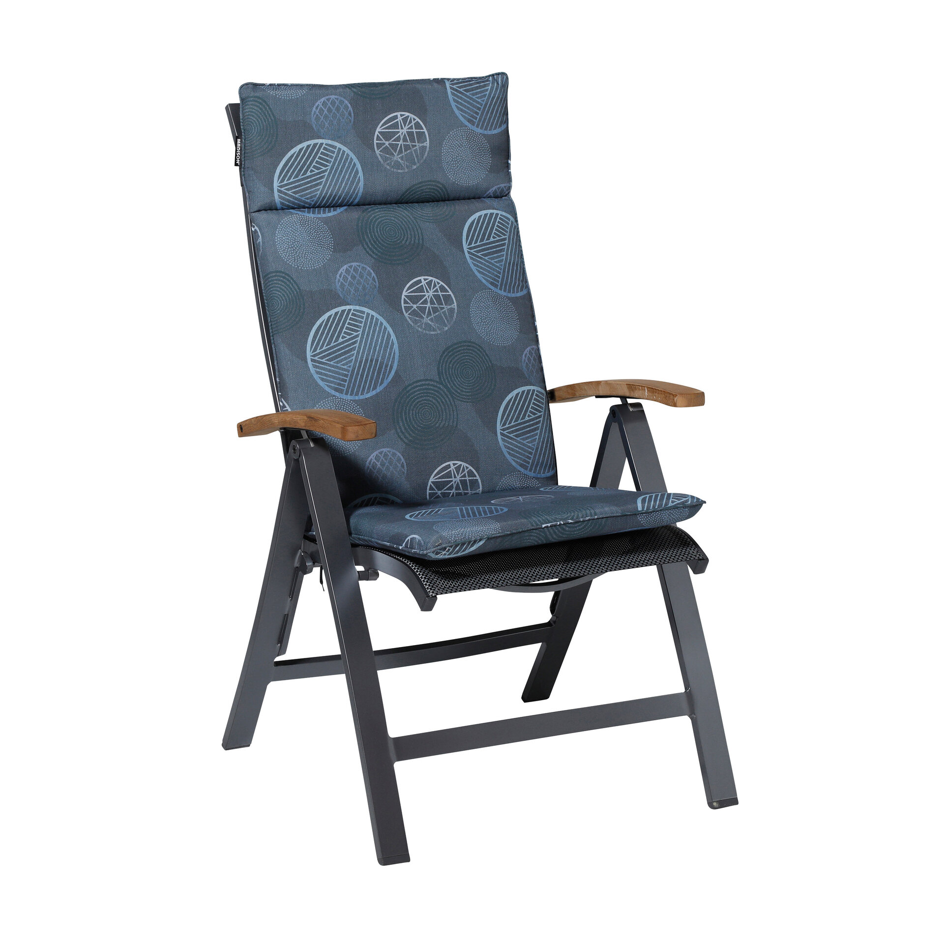 Kussen hoog universeel ca.120x50cm Circle blue 2 stuks