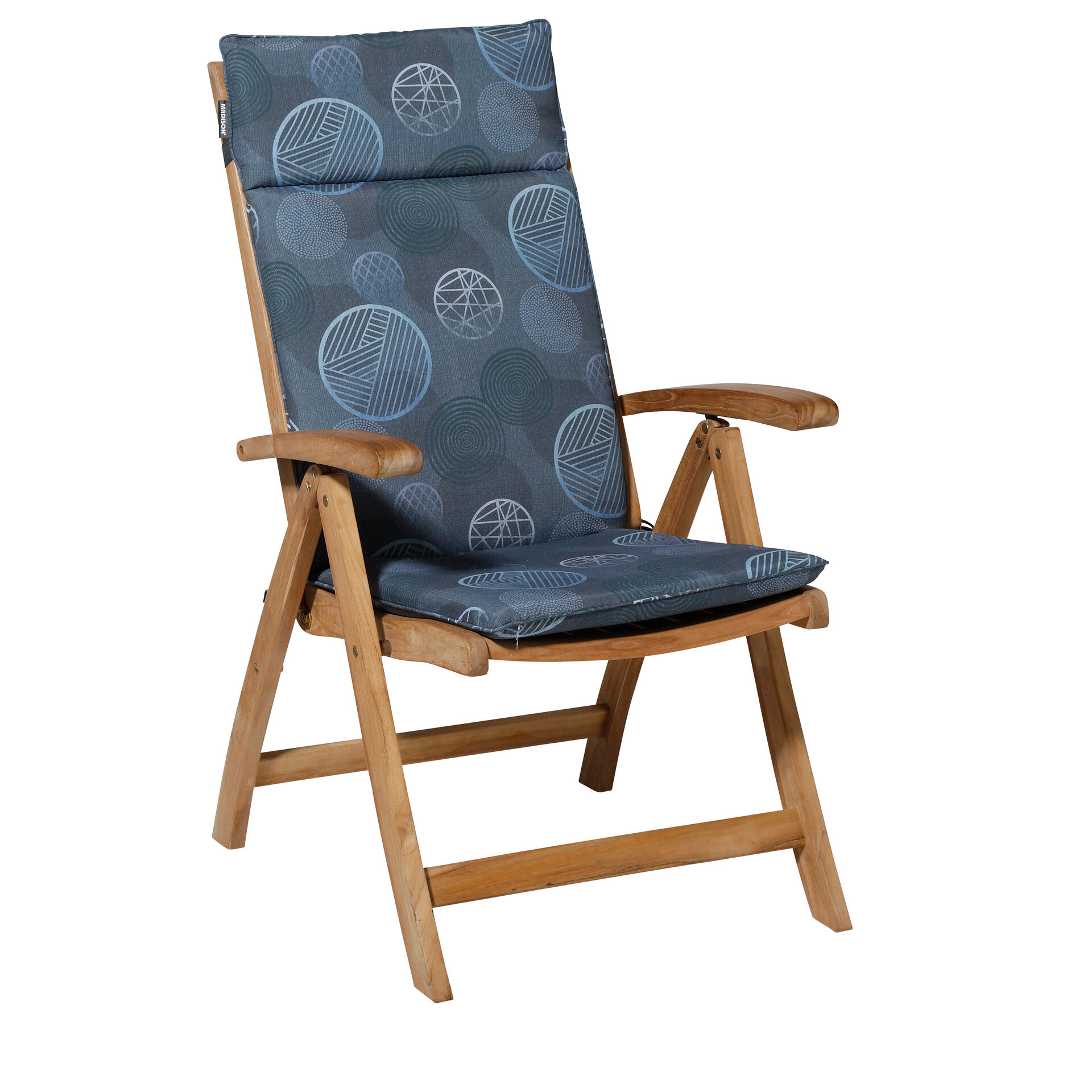 Kussen hoog universeel ca.120x50cm Circle blue 2 stuks