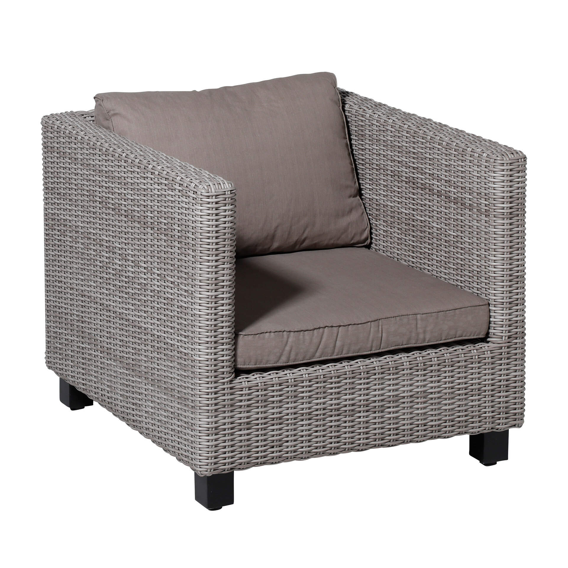 Lounge zit ca.60x60cm Basic taupe 2 stuks