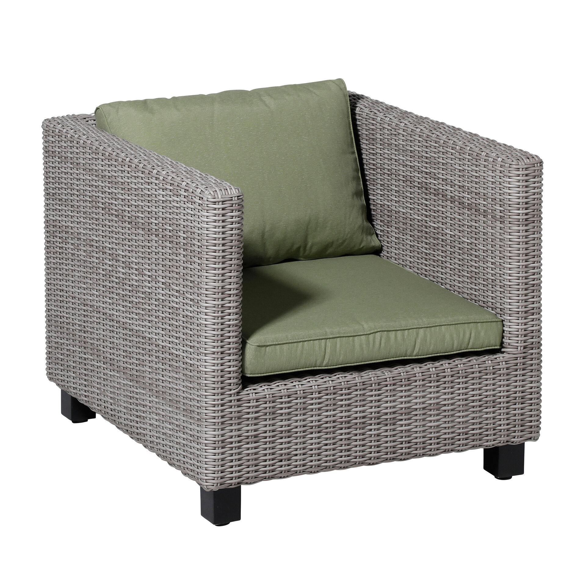 Lounge luxe ca.60x60cm Panama sage 2 stuks