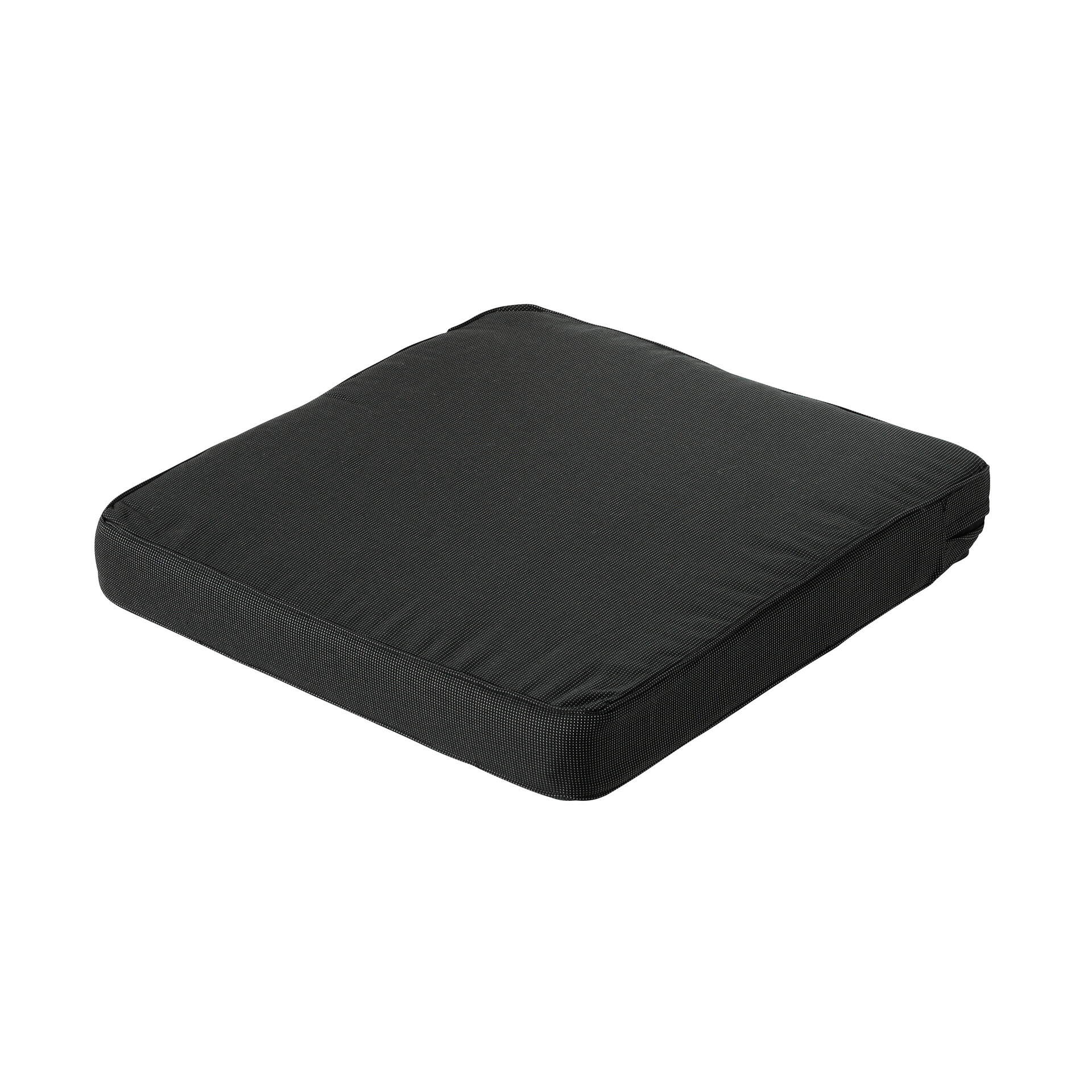 Lounge luxe ca.60x60cm Rib black 2 stuks
