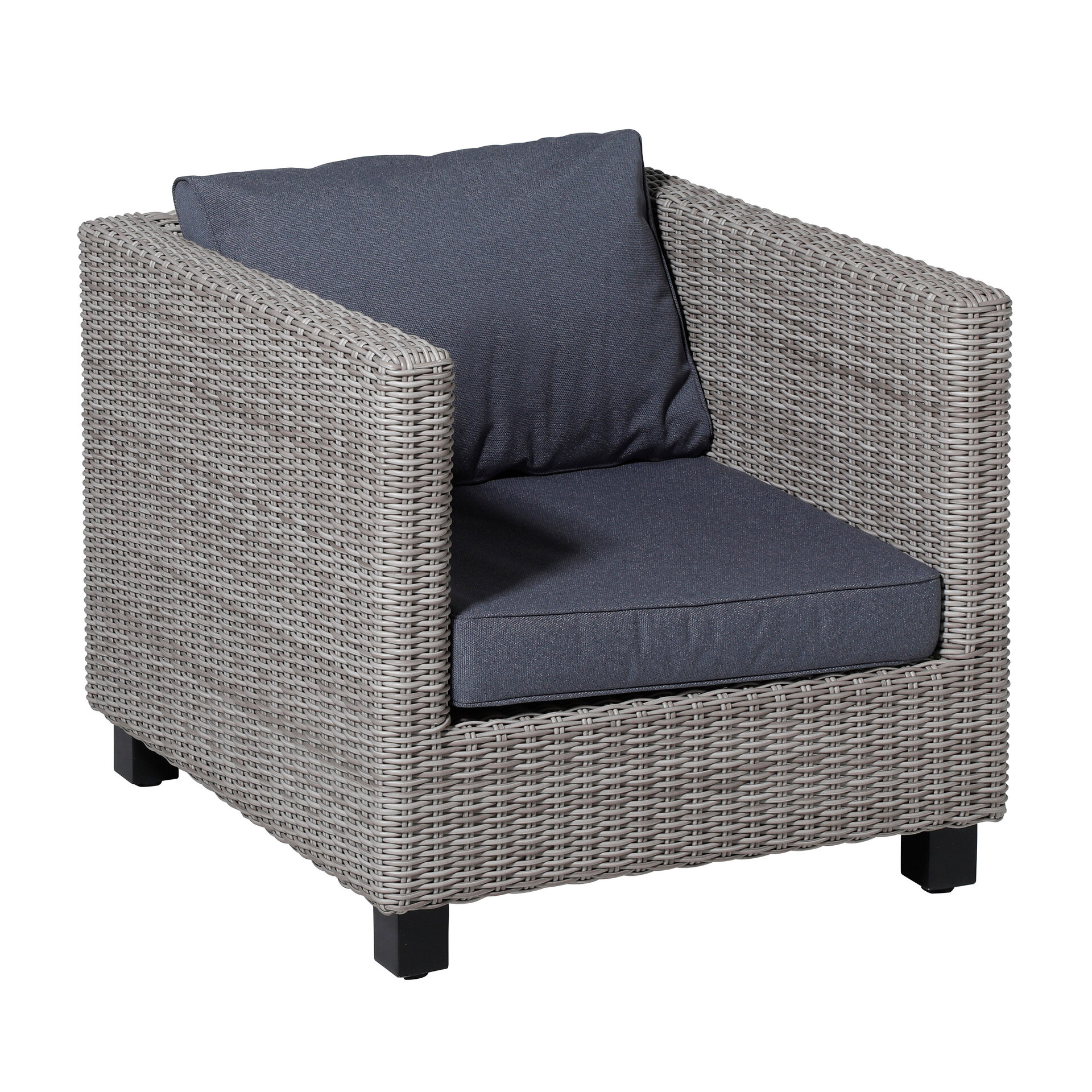 Lounge zitkussen ca.60x60cm Outdoor Manchester denim grey 2 stuks