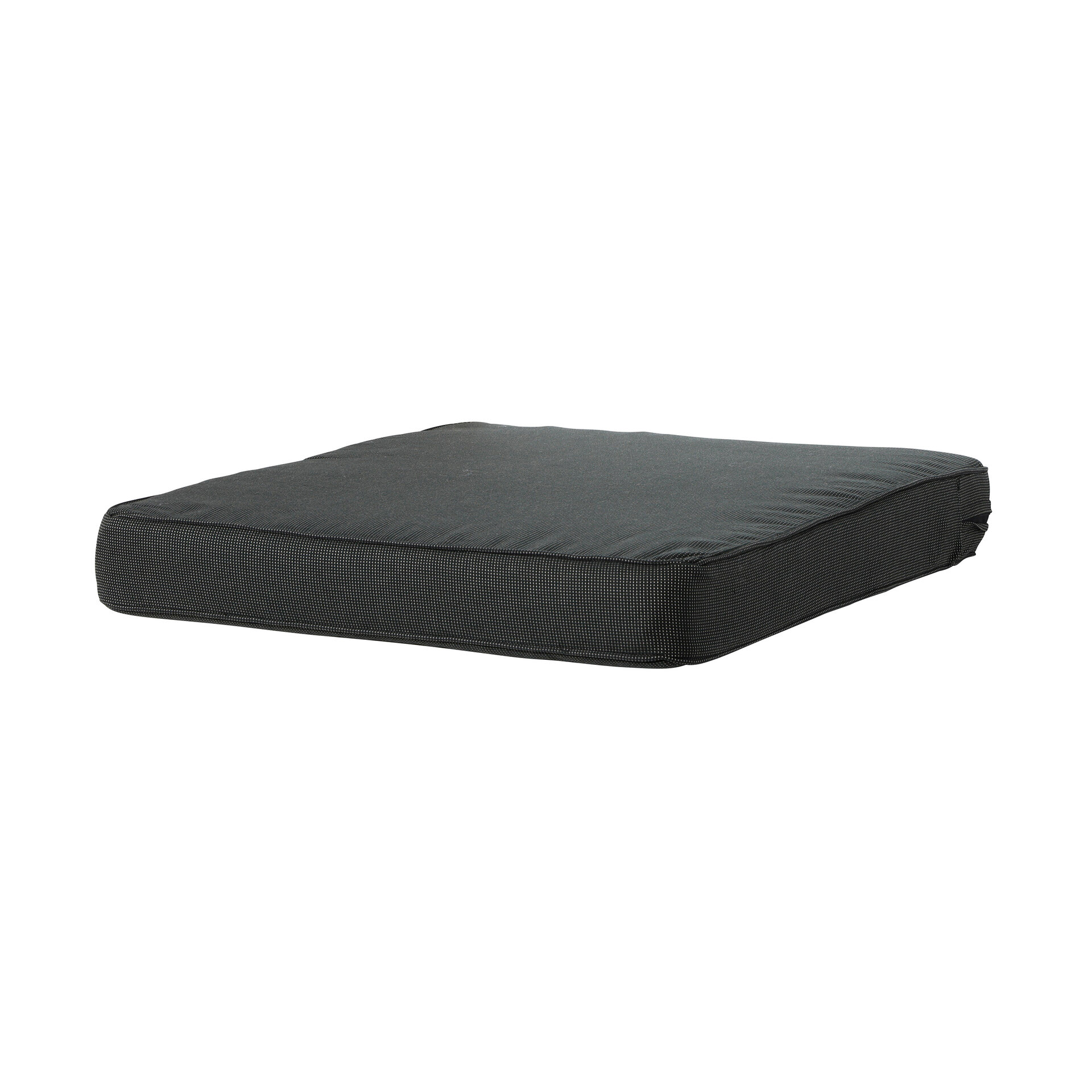 Lounge luxe ca.73x73cm Rib black 2 stuks