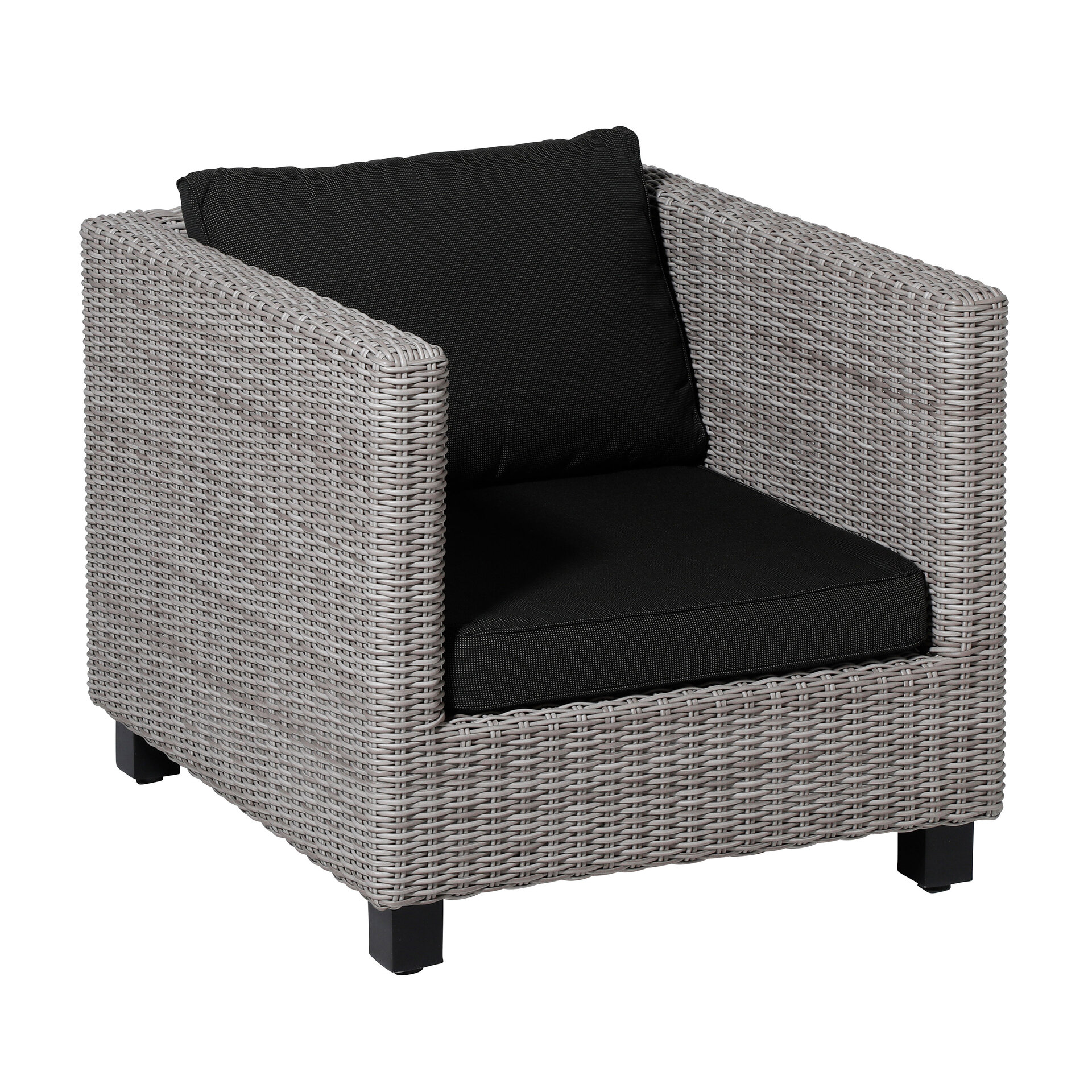 Lounge rug soft ca.40x60cm Rib black 2 stuks