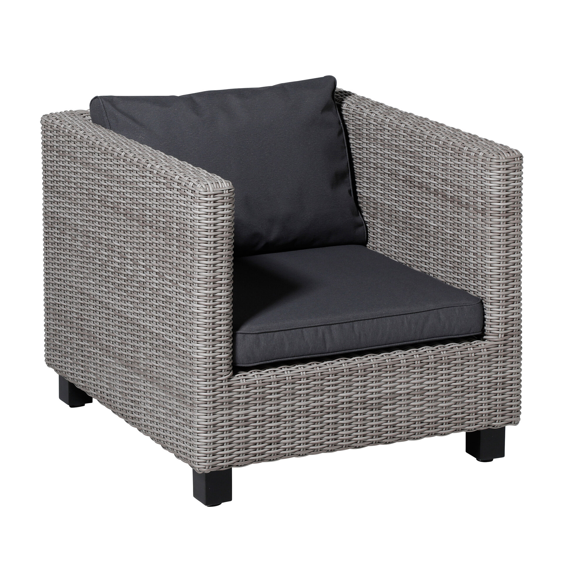 Lounge rug soft ca.40x60cm Outdoor Panama grey 2 stuks
