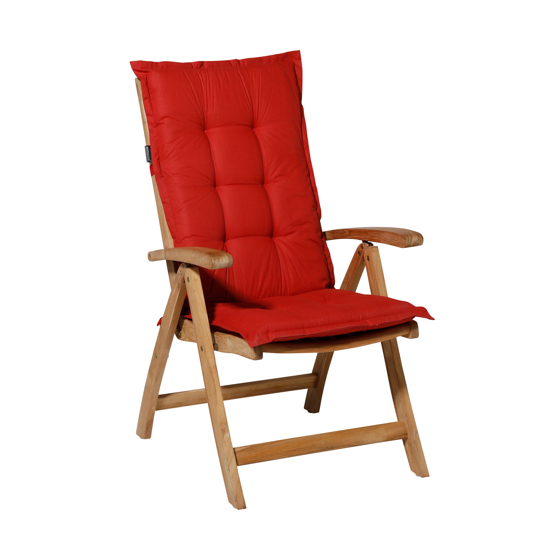 Kussen lage rug ca.105x50cm Basic red 2 stuks