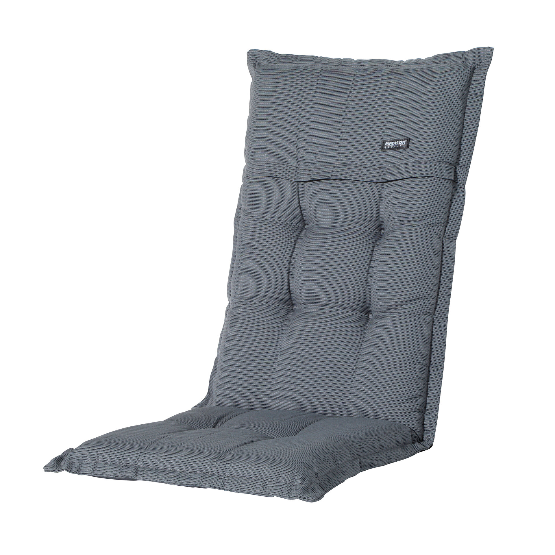 Kussen lage rug ca.105x50cm Rib grey 2 stuks