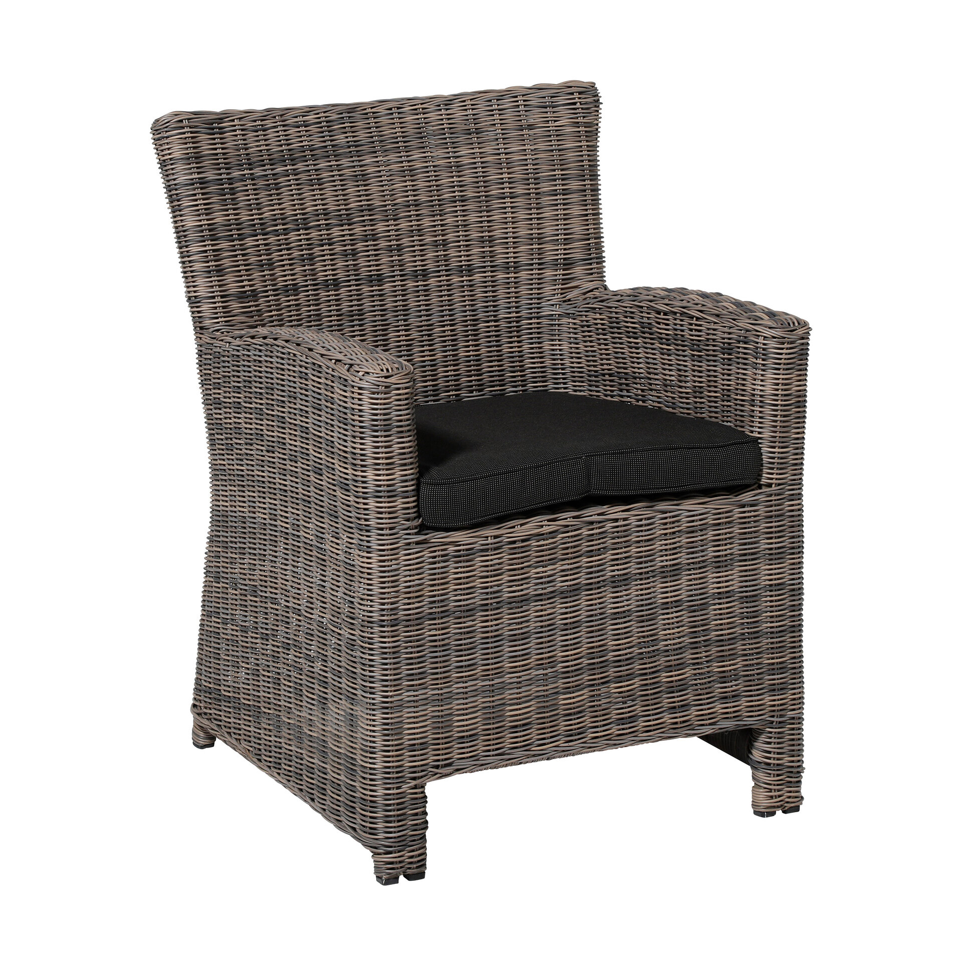 Wicker Multi ca.48x48cm Rib black 2 stuks