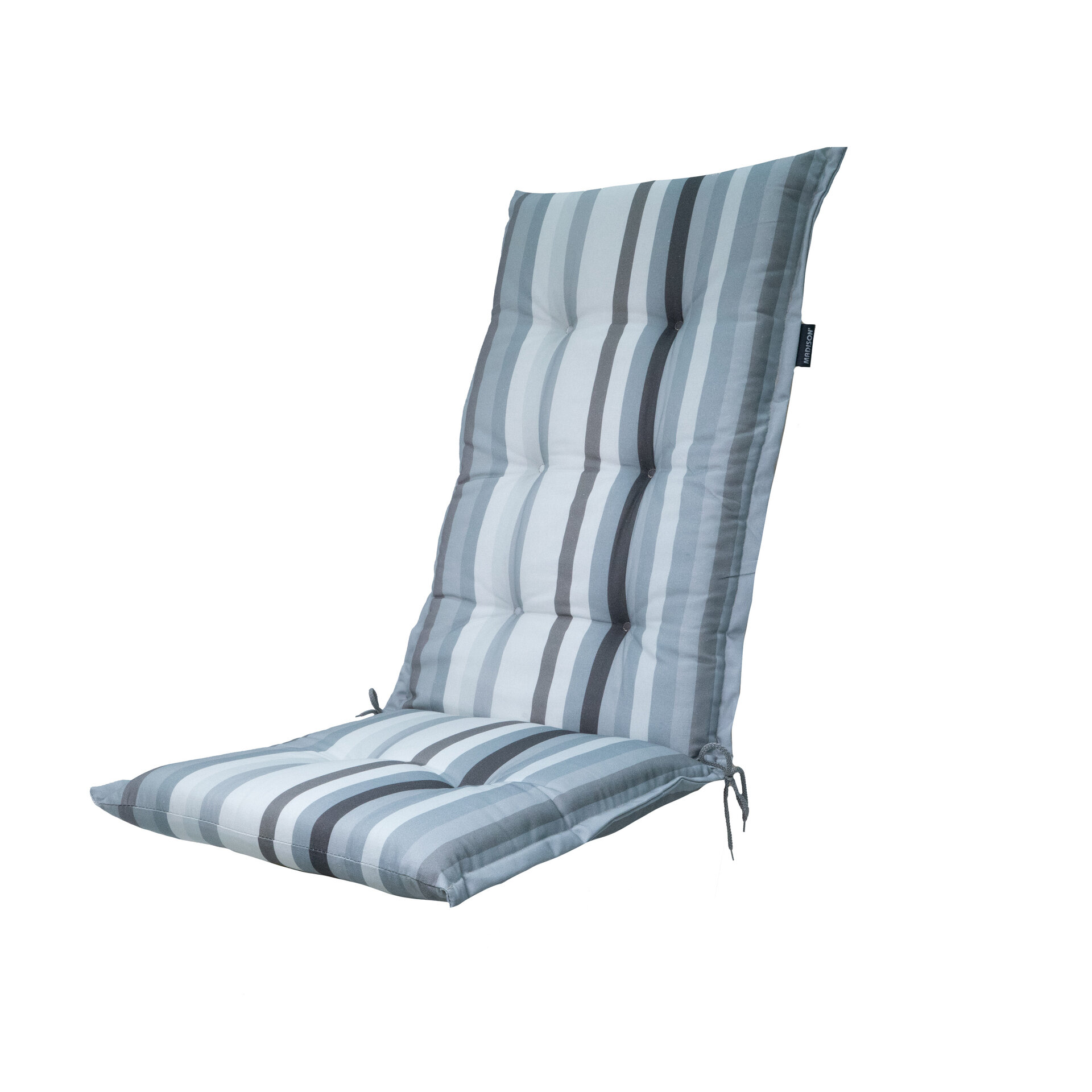 Kussen hoge rug ca.123x50cm Righe grey 2 stuks