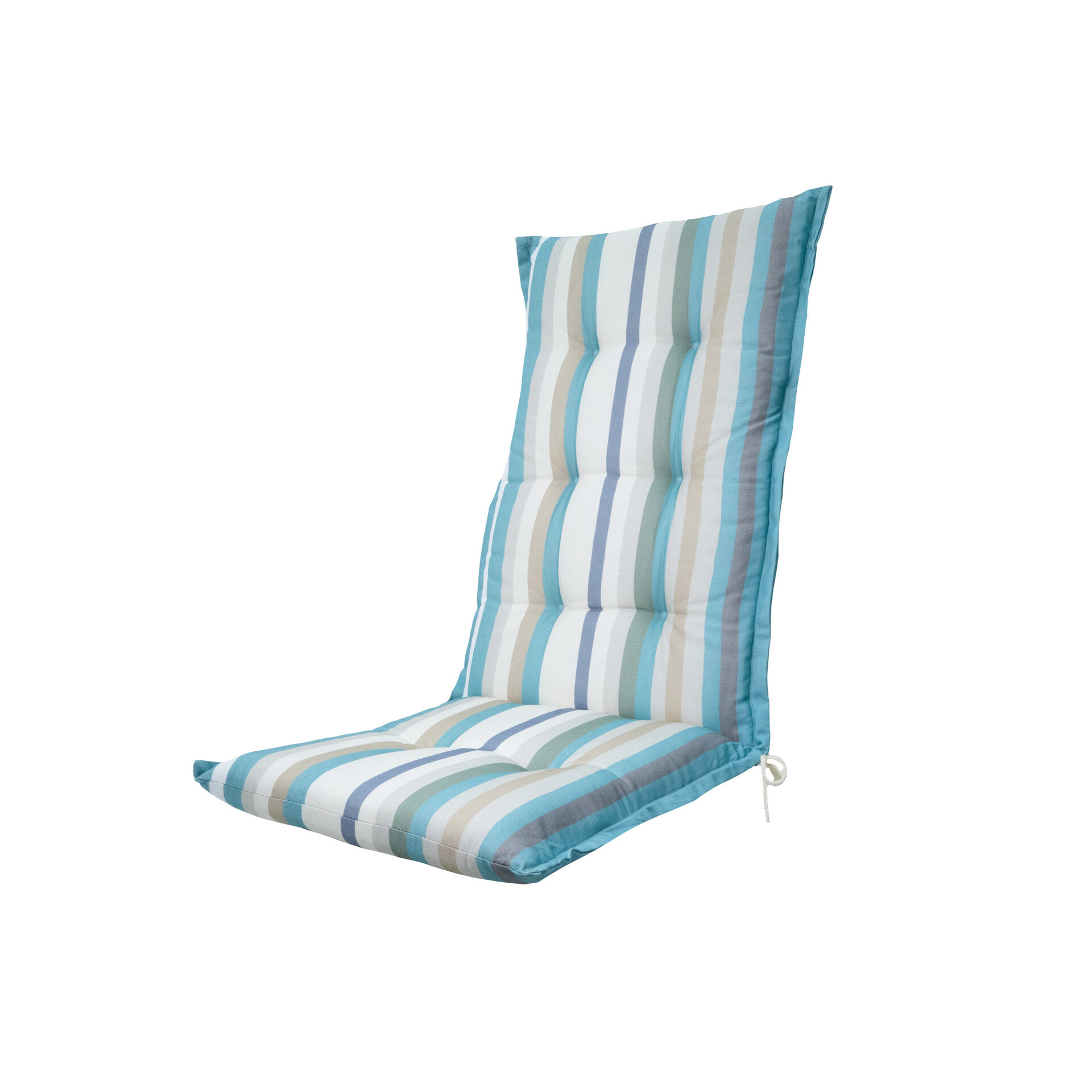 Kussen hoge rug ca.123x50cm Righe azure 2 stuks