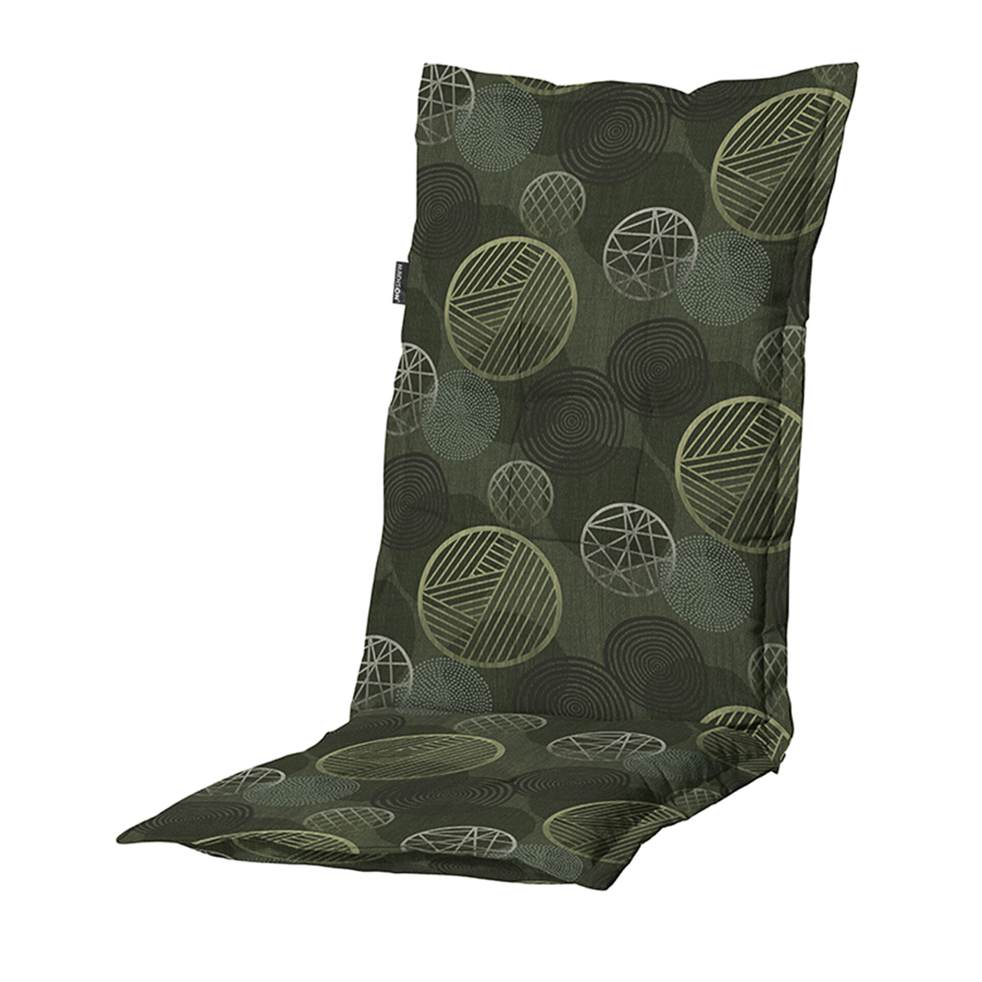 Kussen hoge rug ca.123x50cm Circle green 2 stuks