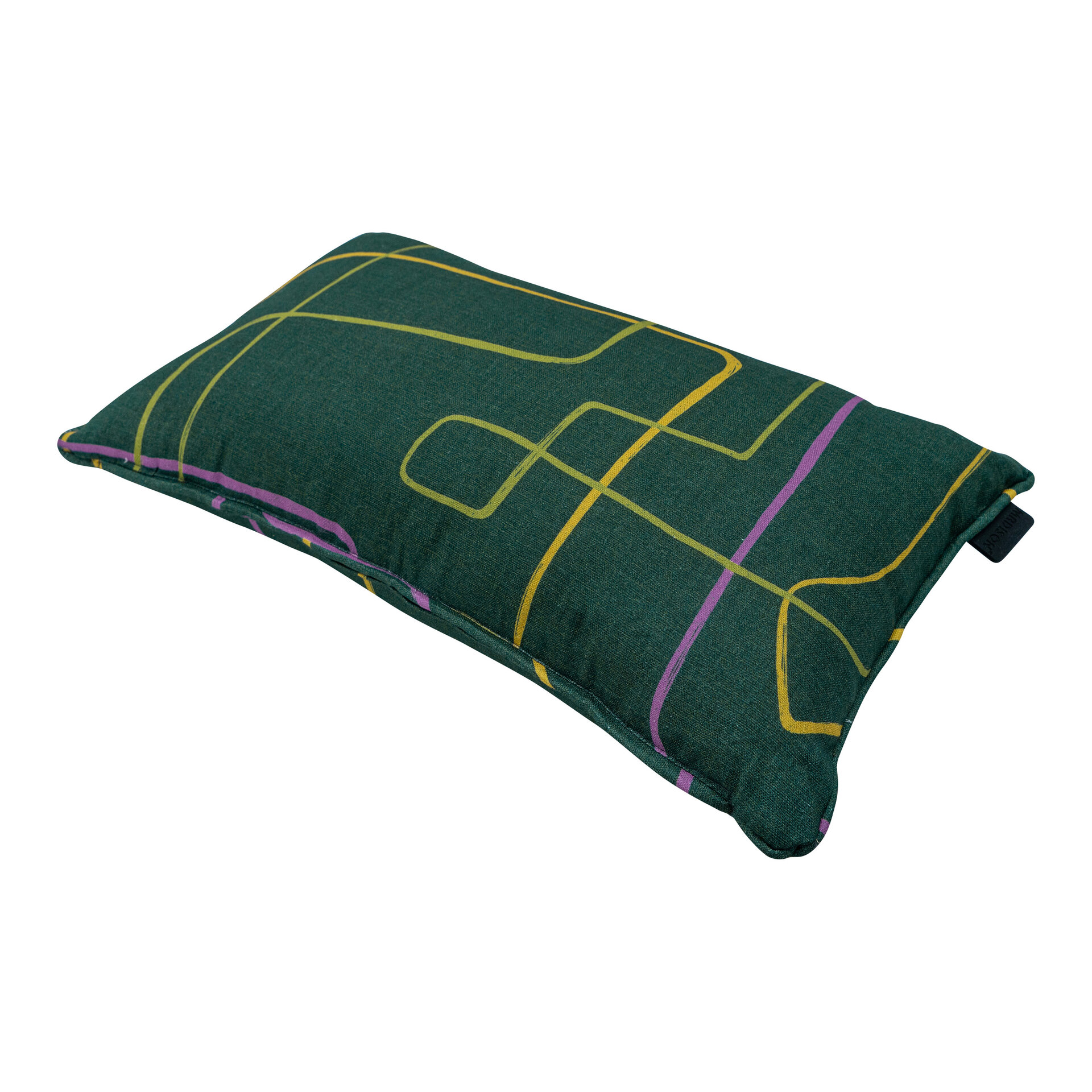 Sierkussen paspel ca.30x50cm Joah green 2 stuks