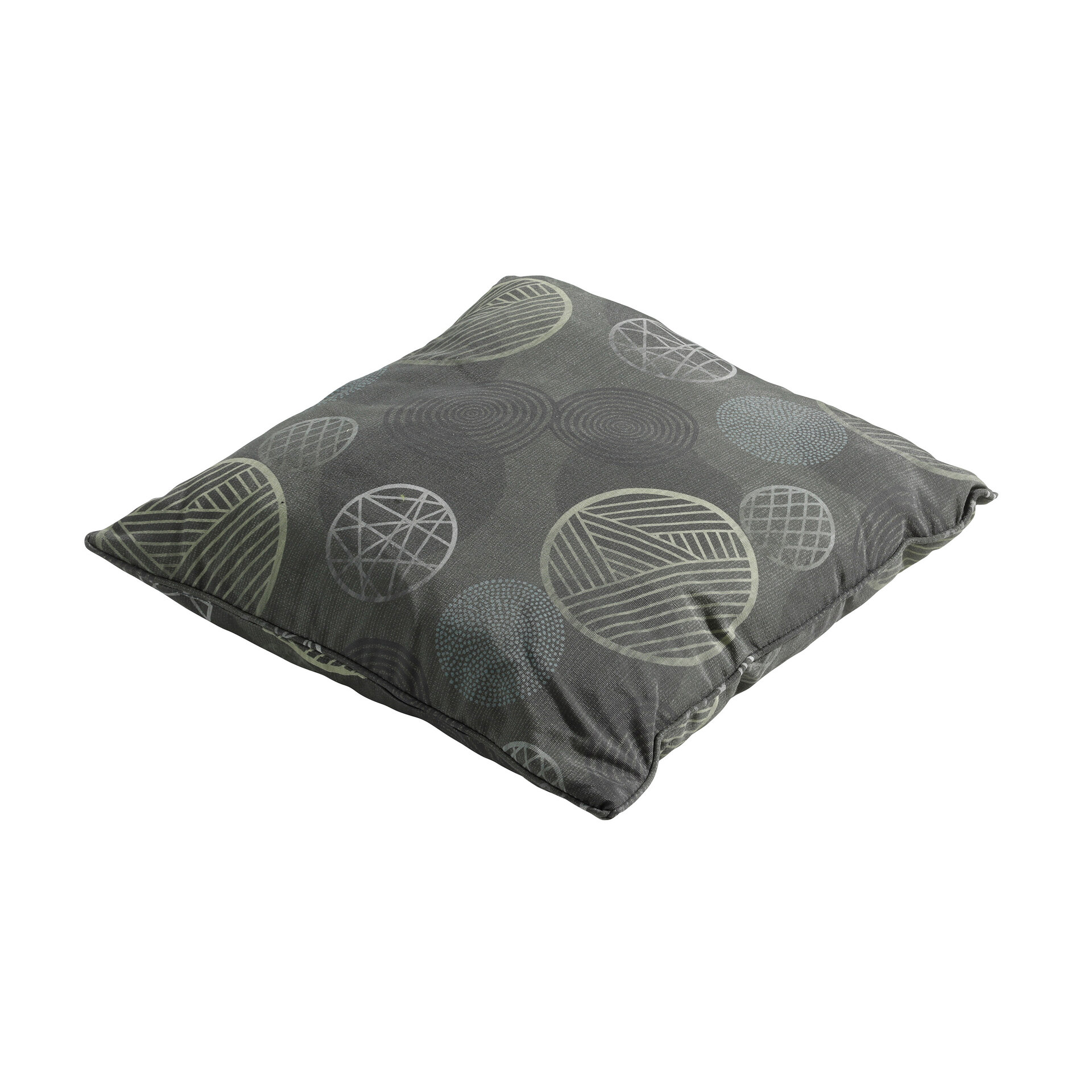 Sierkussen paspel ca.50x50cm Circle green 2 stuks