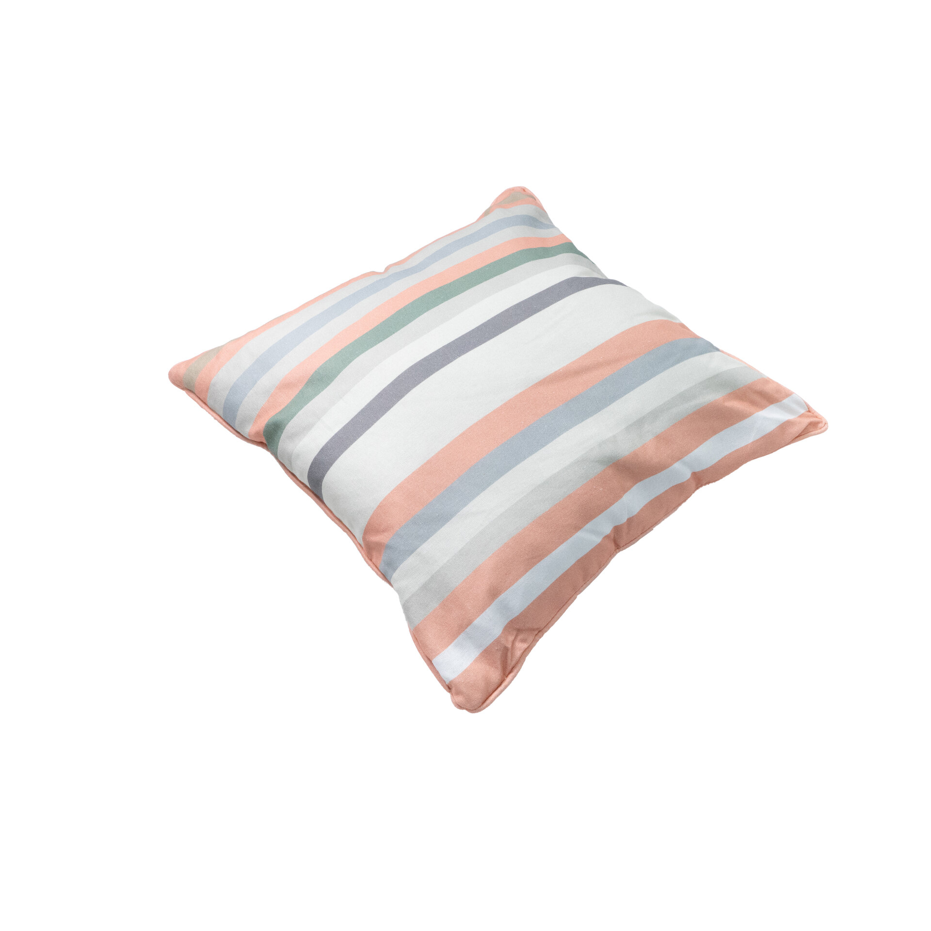 Sierkussen paspel ca.50x50cm Righe salmone 2 stuks