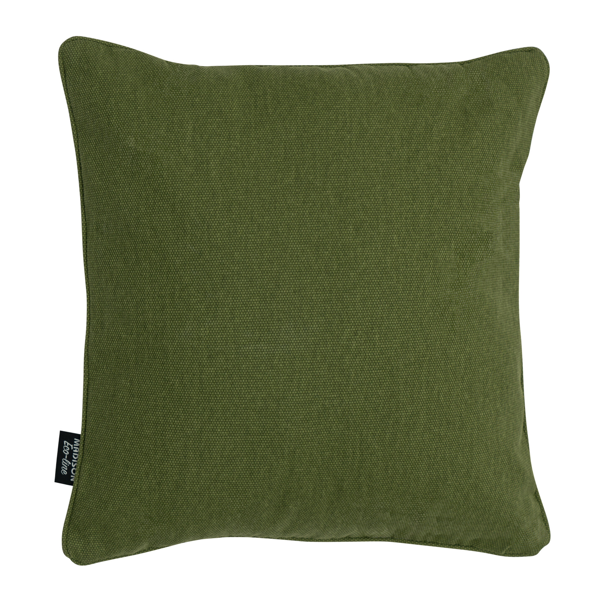Sierkussen paspel ca.50x50cm Moss green canvas eco+ 2 stuks