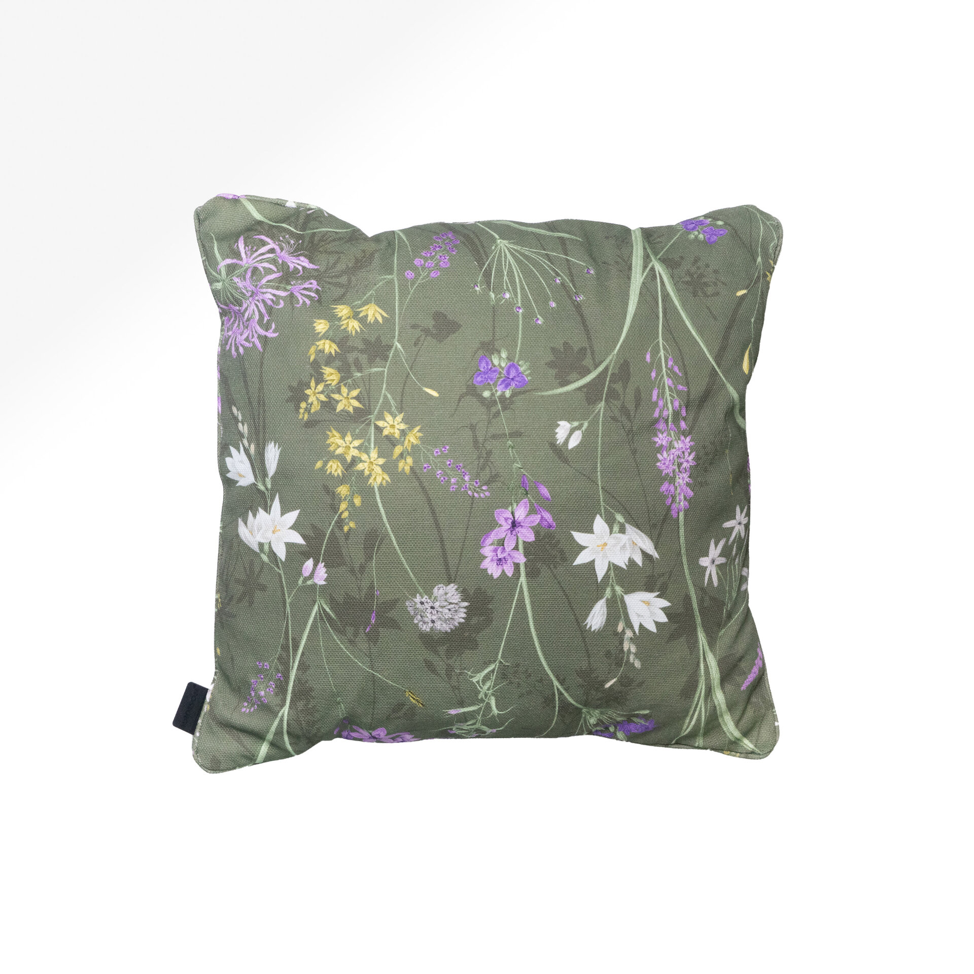 Sierkussen paspel ca.50x50cm Donna green canvas eco+ 2 stuks