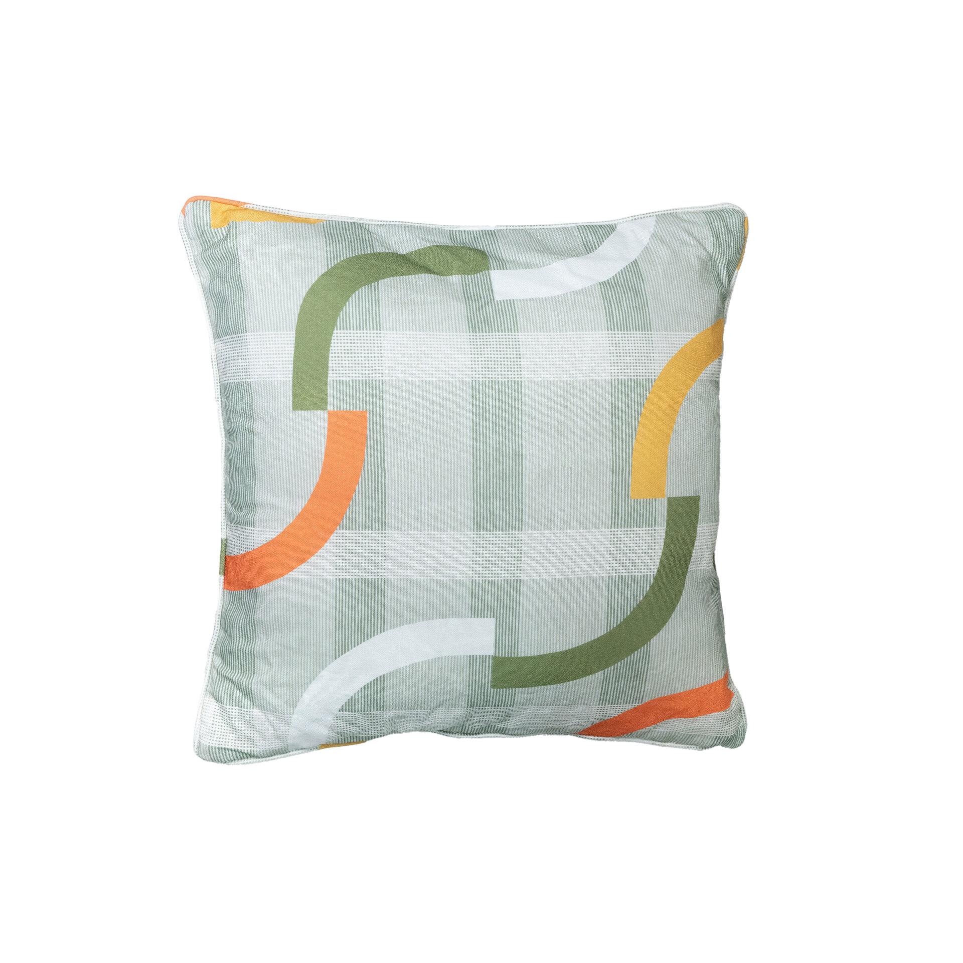 Sierkussen paspel ca.50x50cm Tess orange 2 stuks