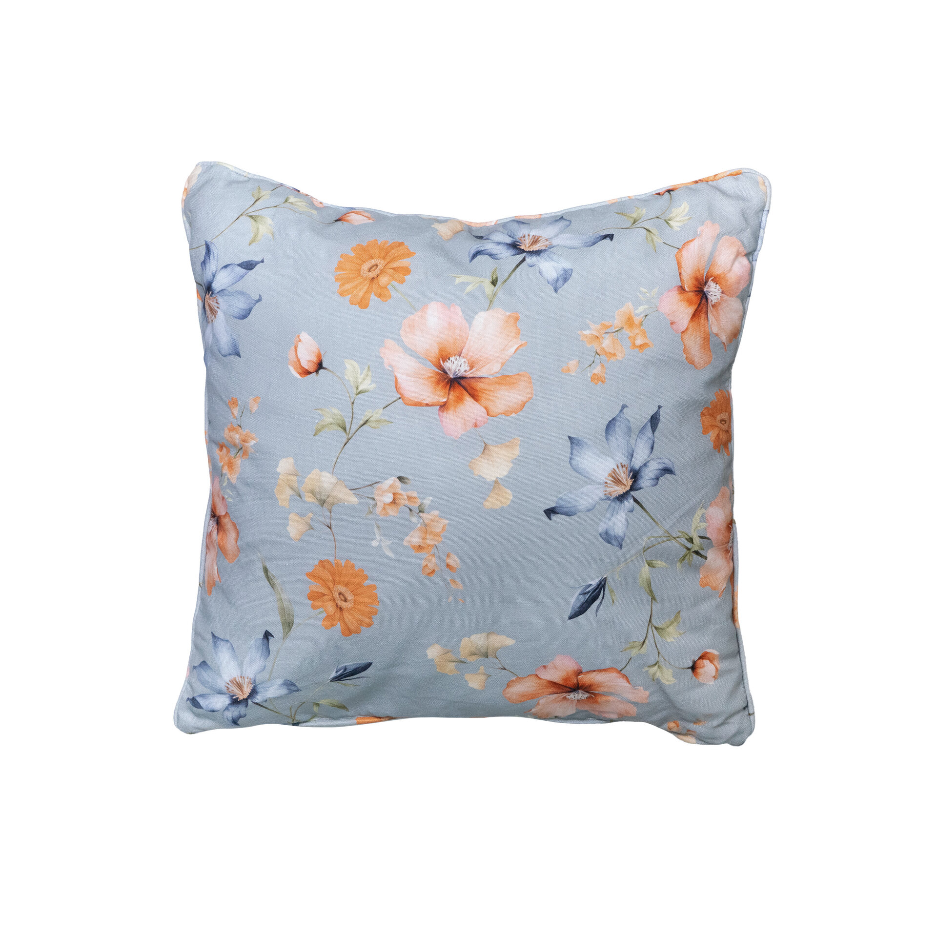 Sierkussen paspel ca.50x50cm Florina blue 2 stuks