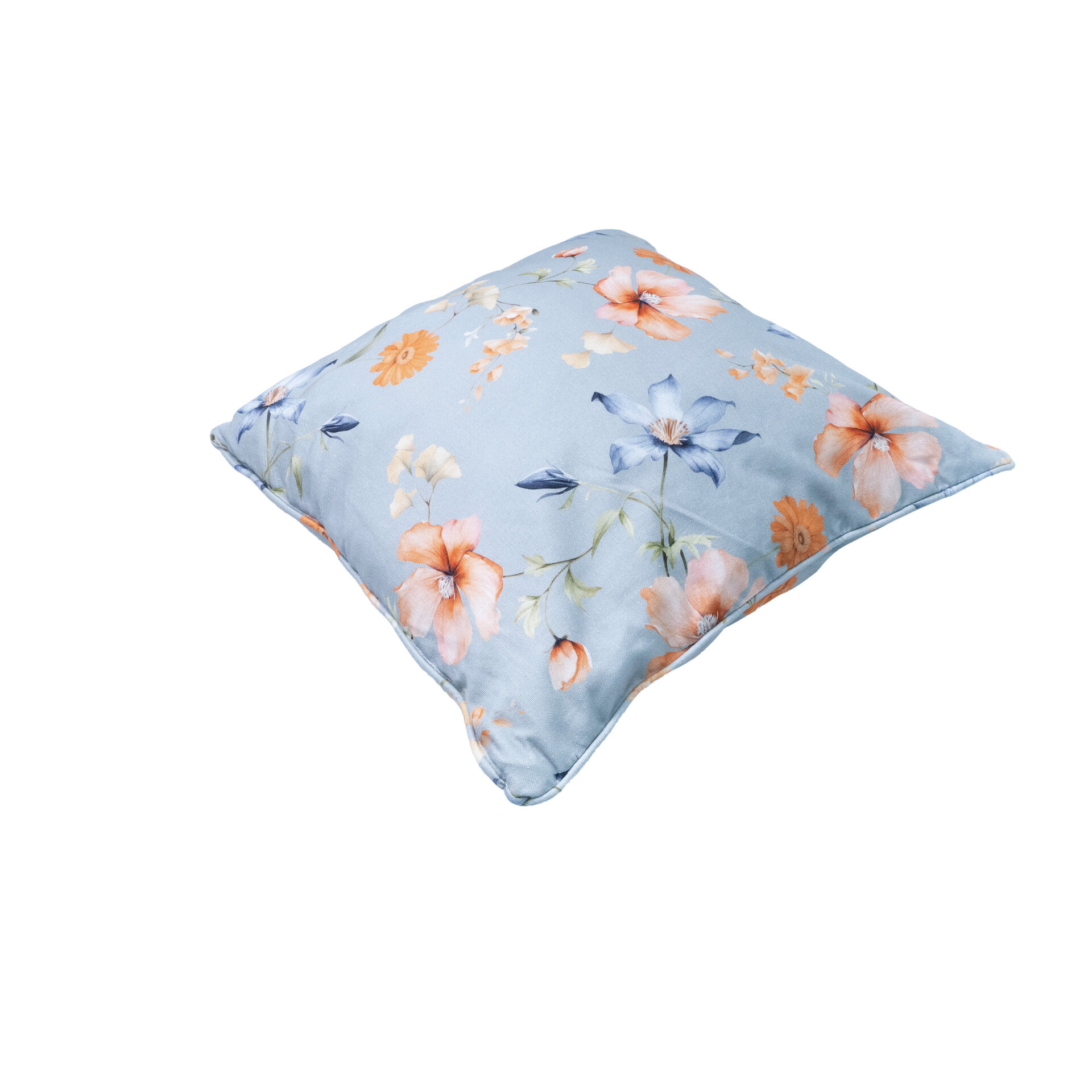 Sierkussen paspel ca.50x50cm Florina blue 2 stuks