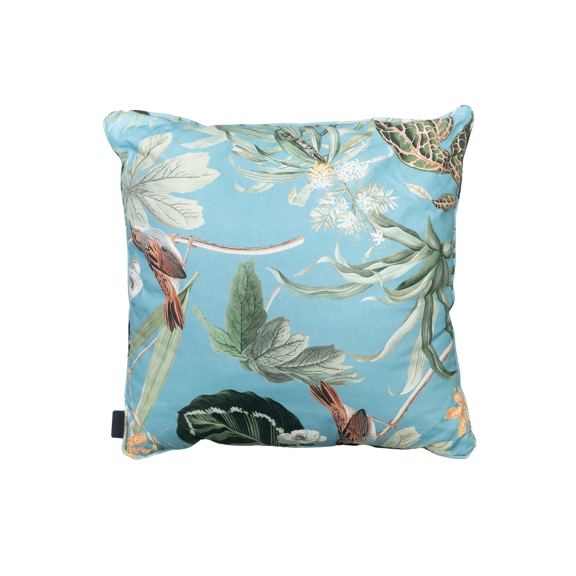 Sierkussen paspel ca.50x50cm Outdoor+ Grasse aqua 2 stuks