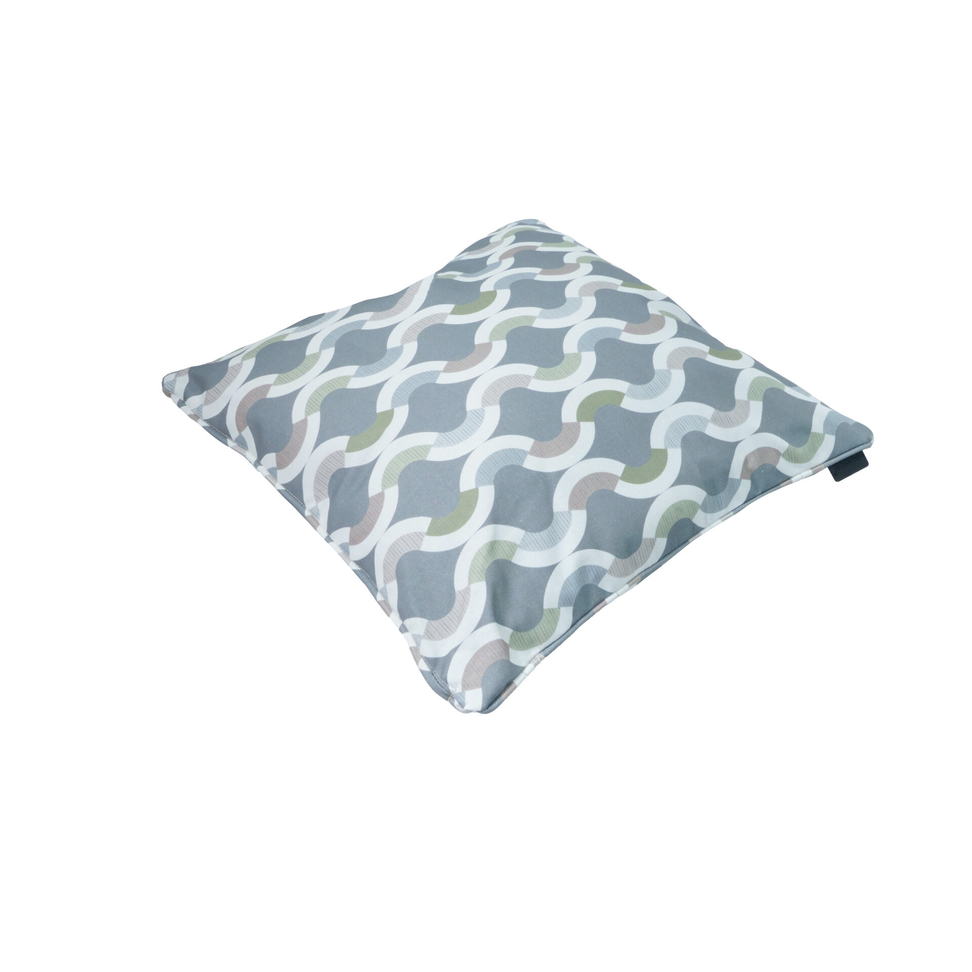 Sierkussen paspel ca.50x50cm Outdoor+ Trivia grey 2 stuks