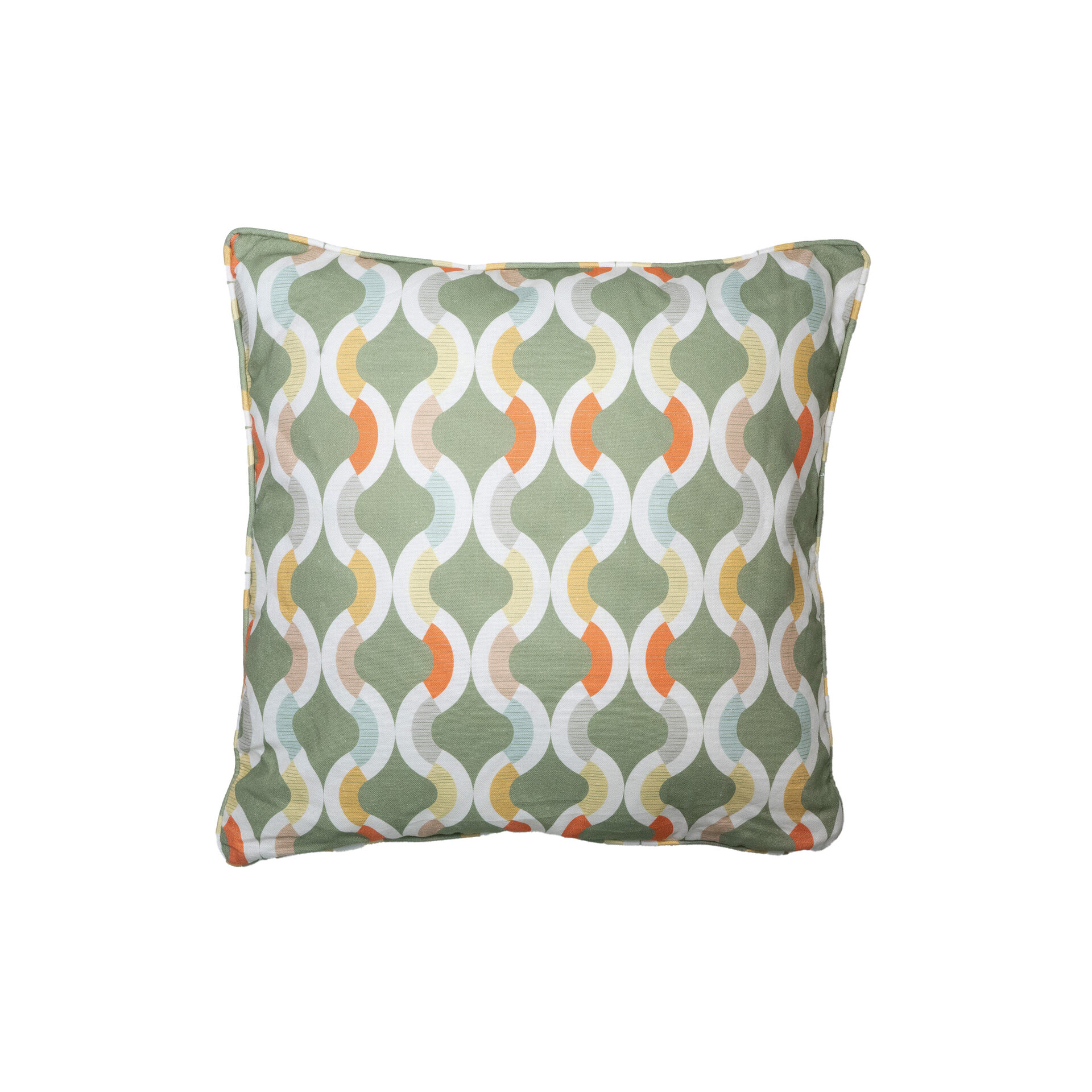 Sierkussen paspel ca.50x50cm Outdoor+ Trivia green 2 stuks