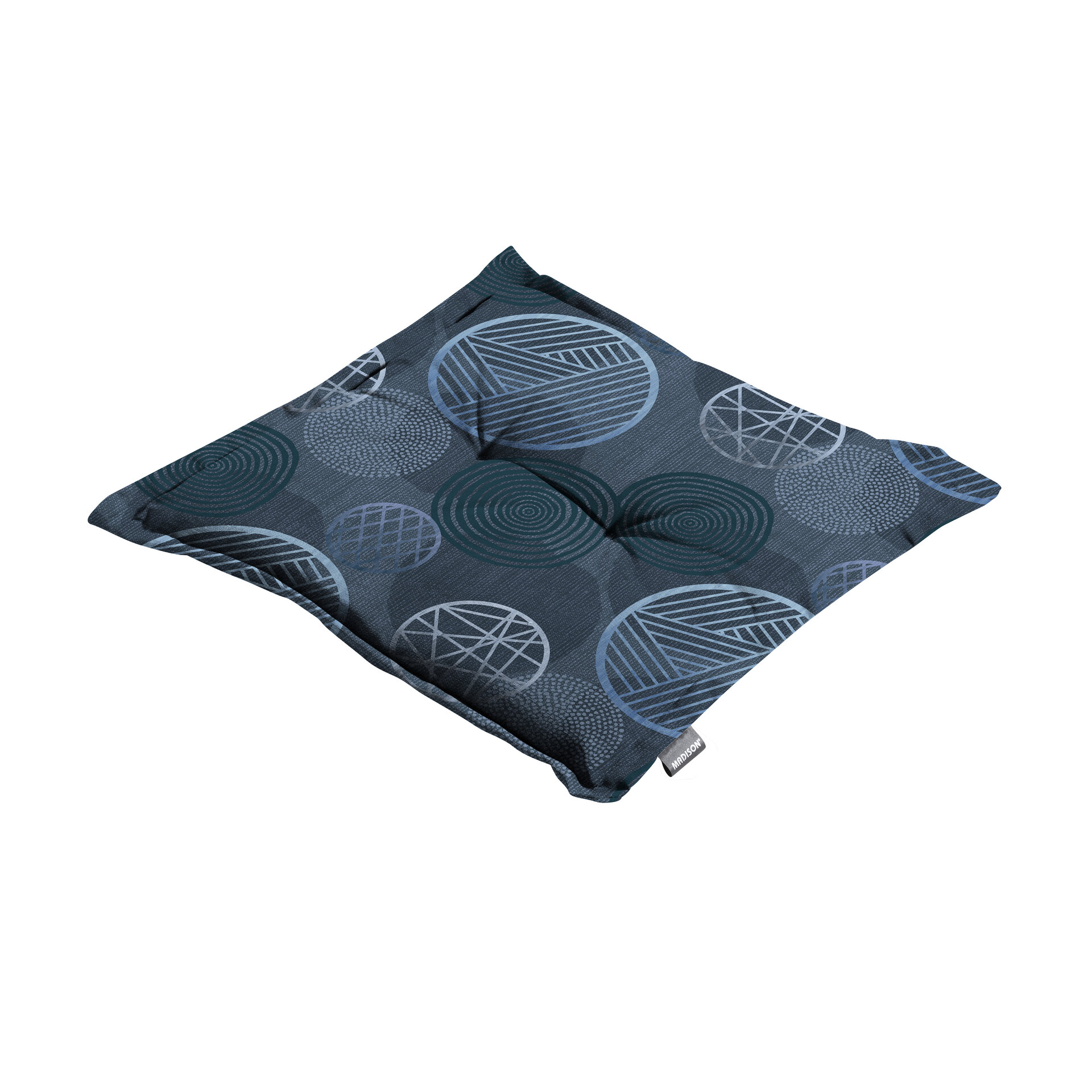 Zit universeel ca.50x50cm Circle blue 2 stuks