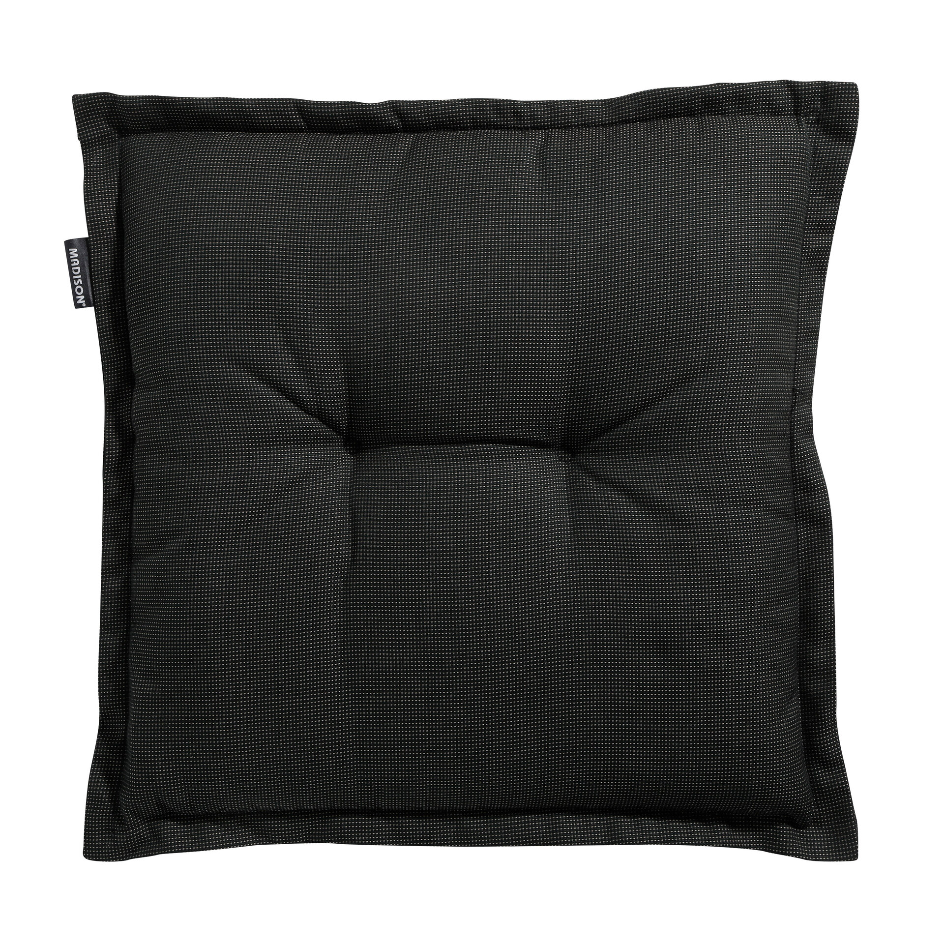 Zit universeel ca.50x50cm Rib black 2 stuks