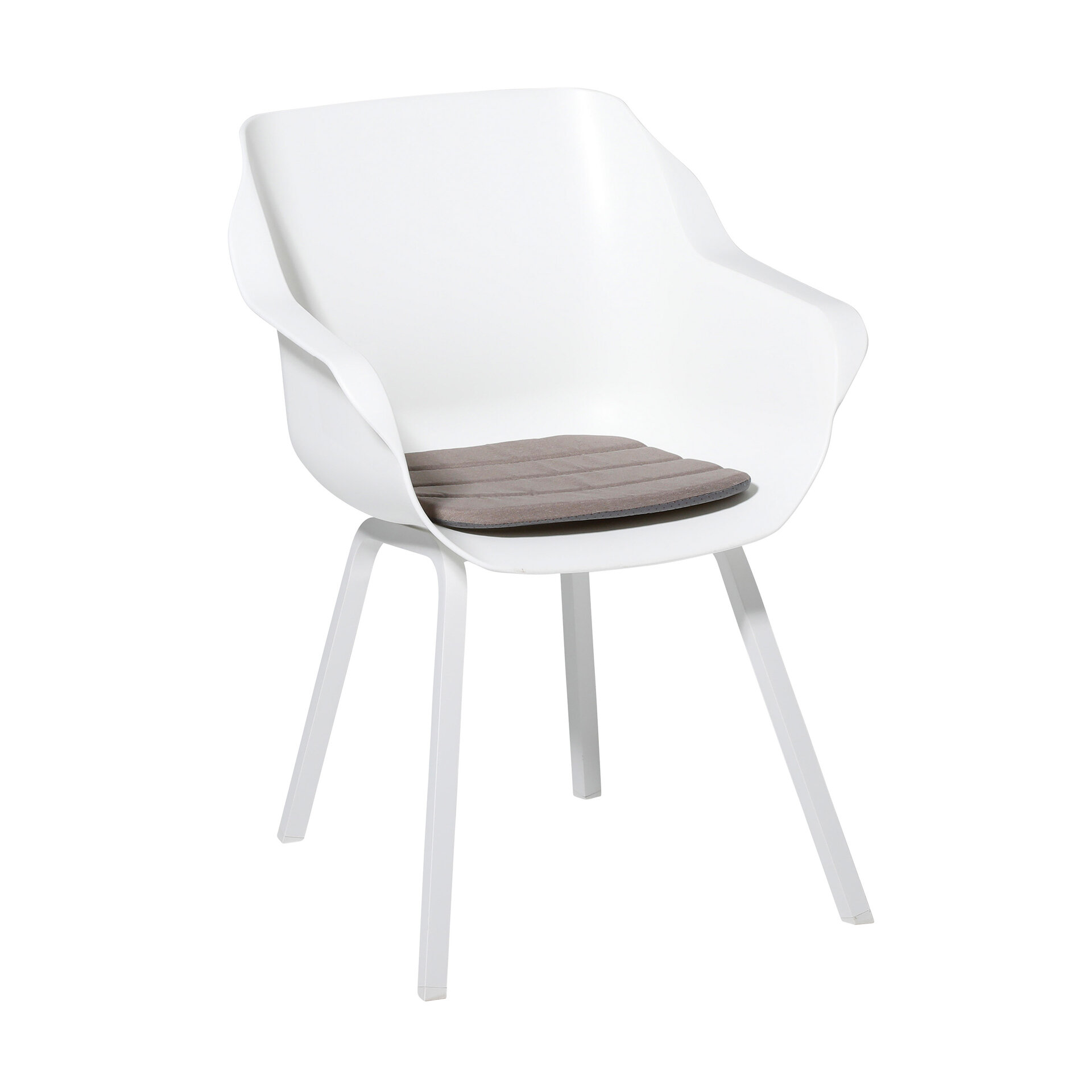 Modern dining kussen ca.40x40cm Panama taupe 2 stuks