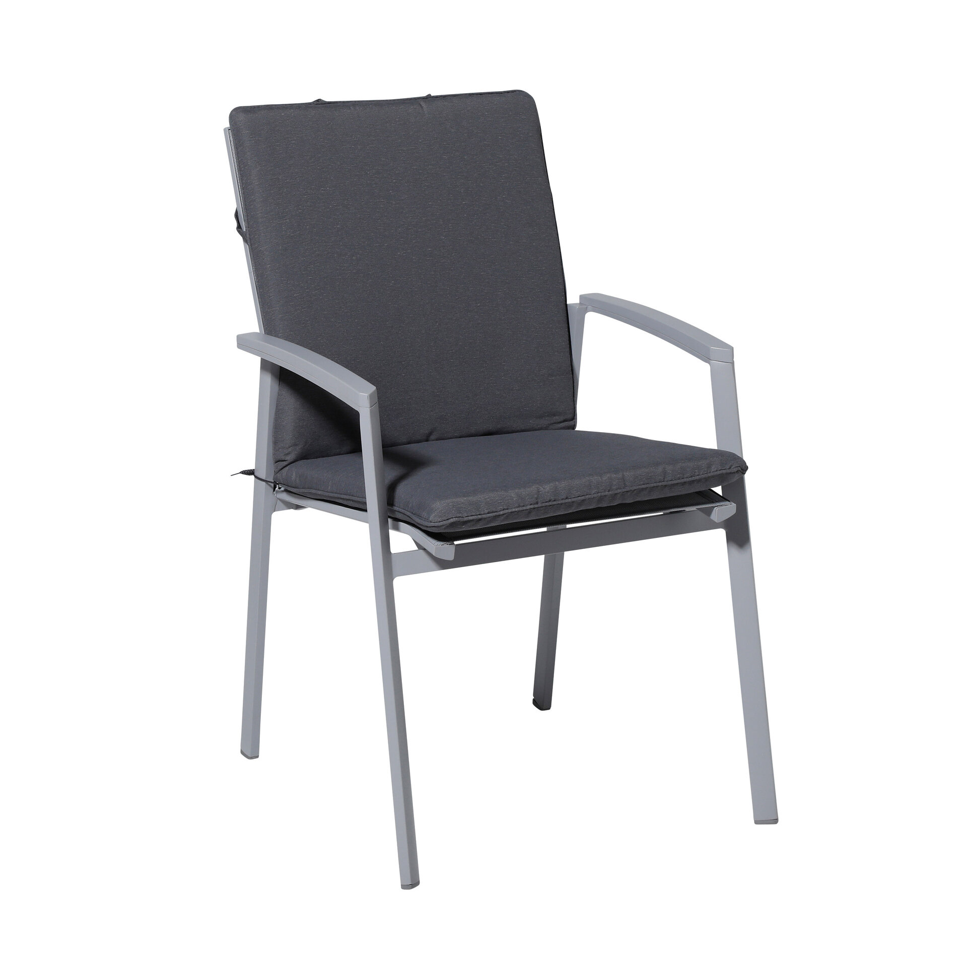 Stapelstoel kussen ca.97x49cm Panama grey 2 stuks
