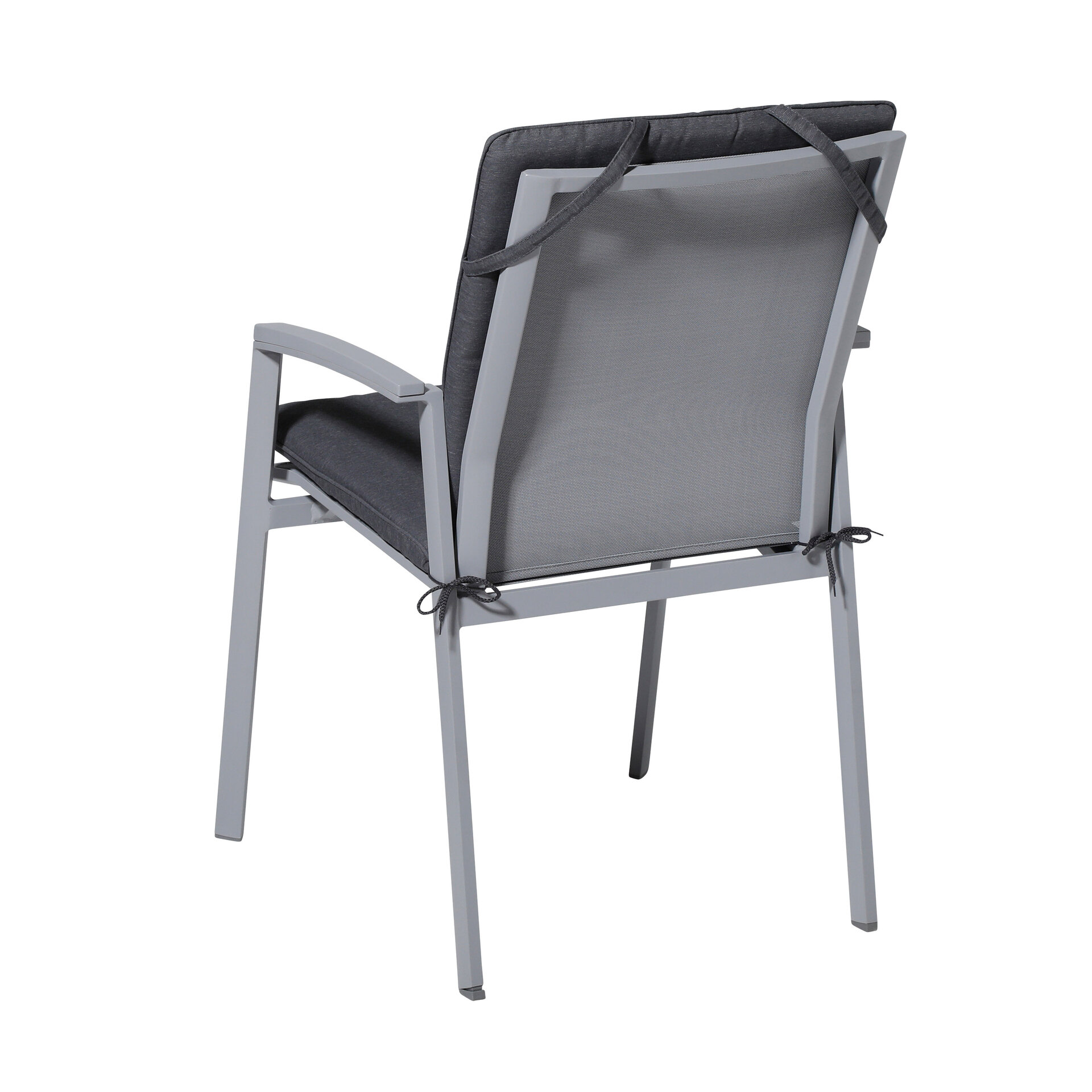 Stapelstoel kussen ca.97x49cm Panama grey 2 stuks