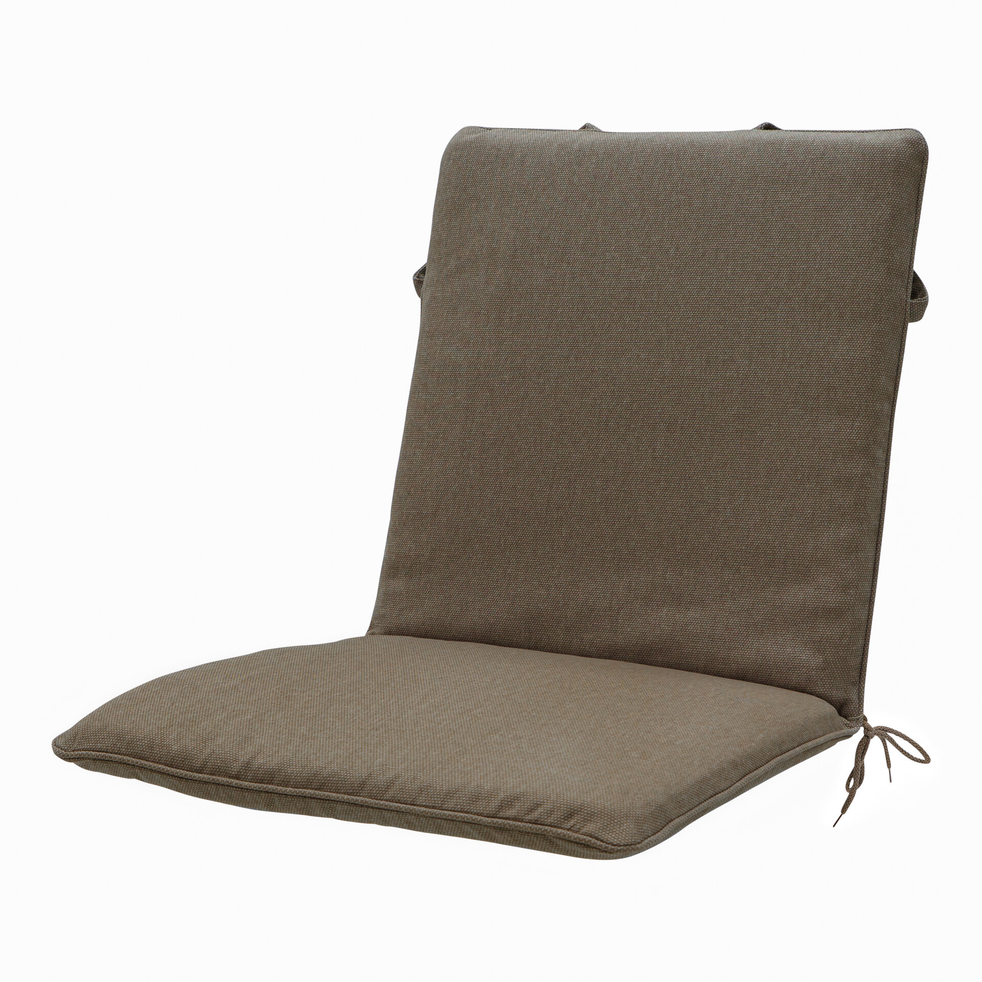 Stapelstoel kussen ca.97x49cm Taupe canvas eco+ 2 stuks