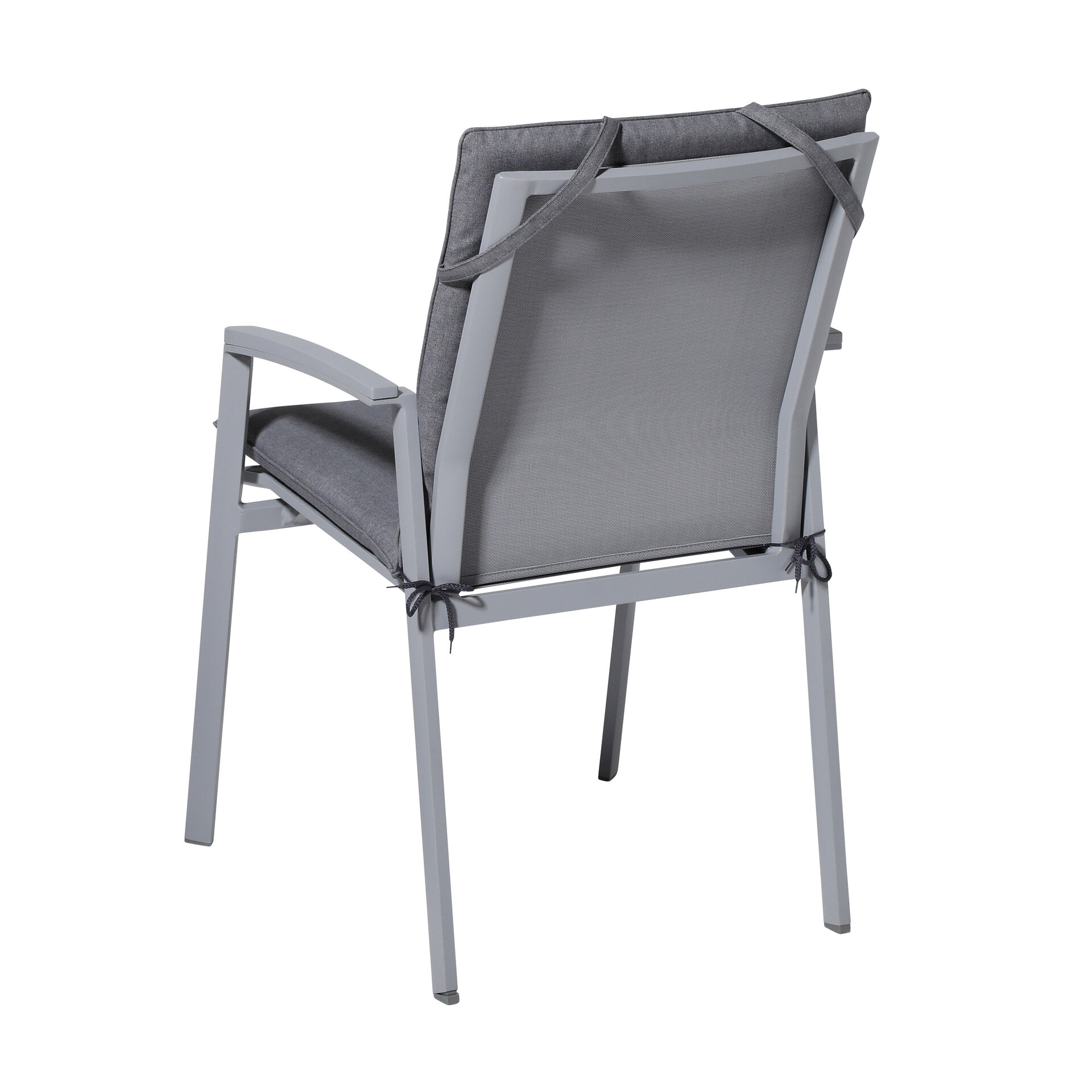 Stapelstoel kussen ca.97x49cm Outdoor Oxford grey 2 stuks