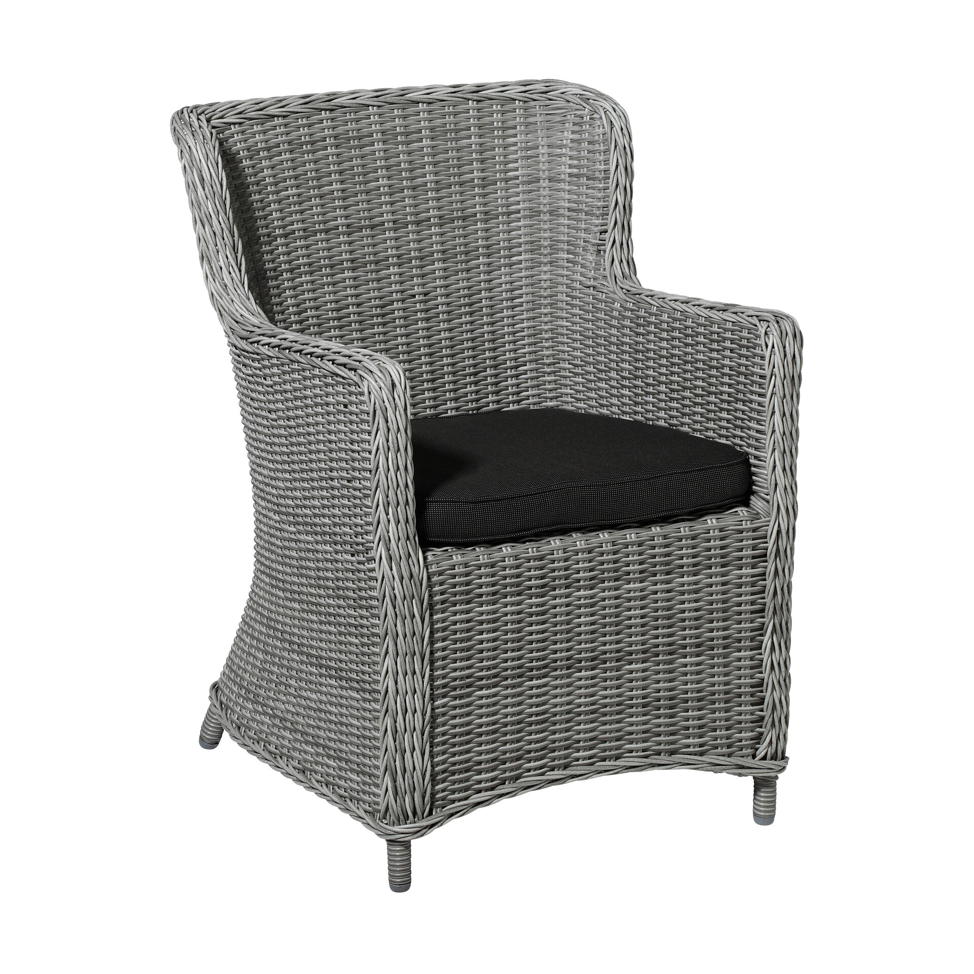 Wicker universeel ca.48x48cm Rib black 2 stuks
