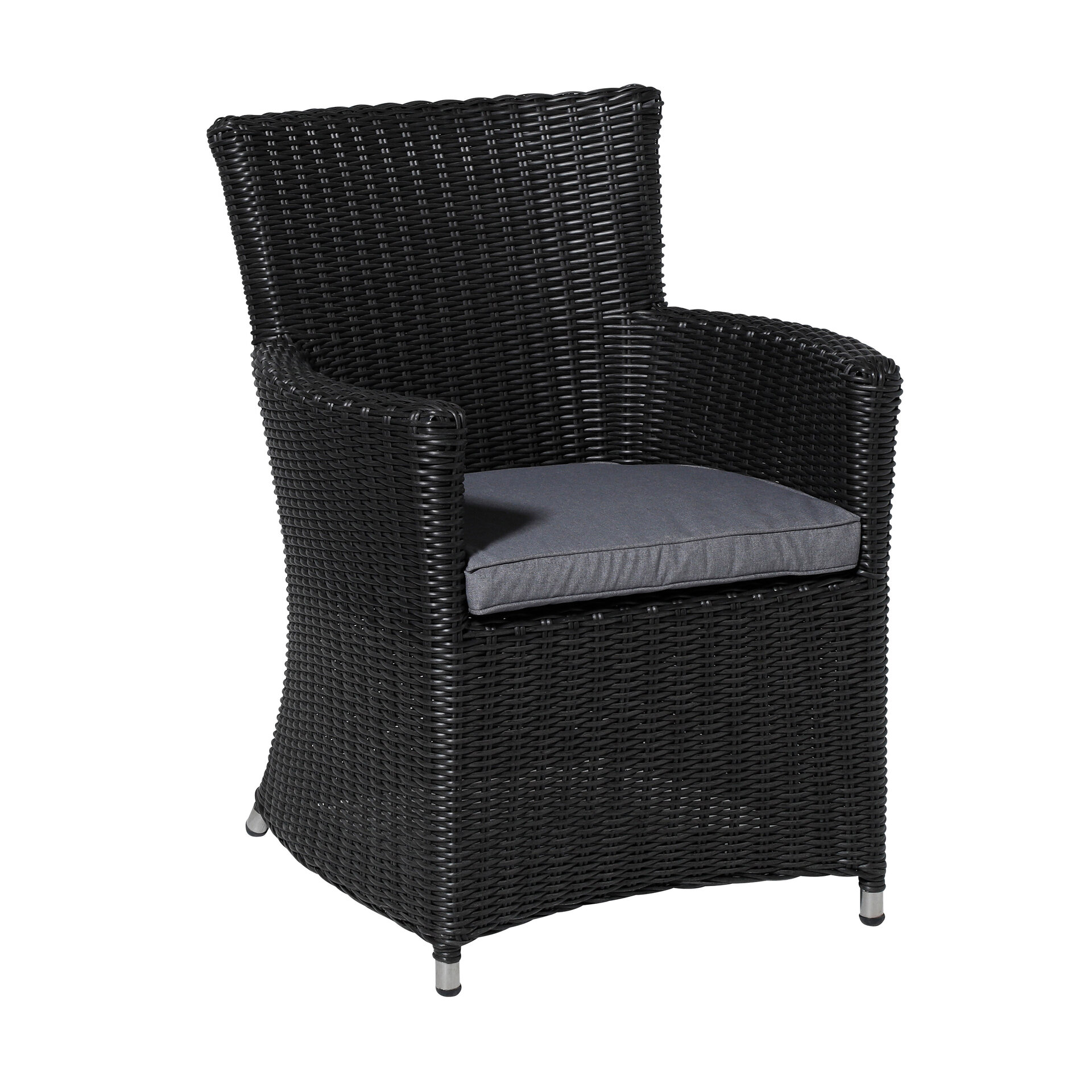 Wicker york ca.48x48cm Outdoor Oxford grey 2 stuks