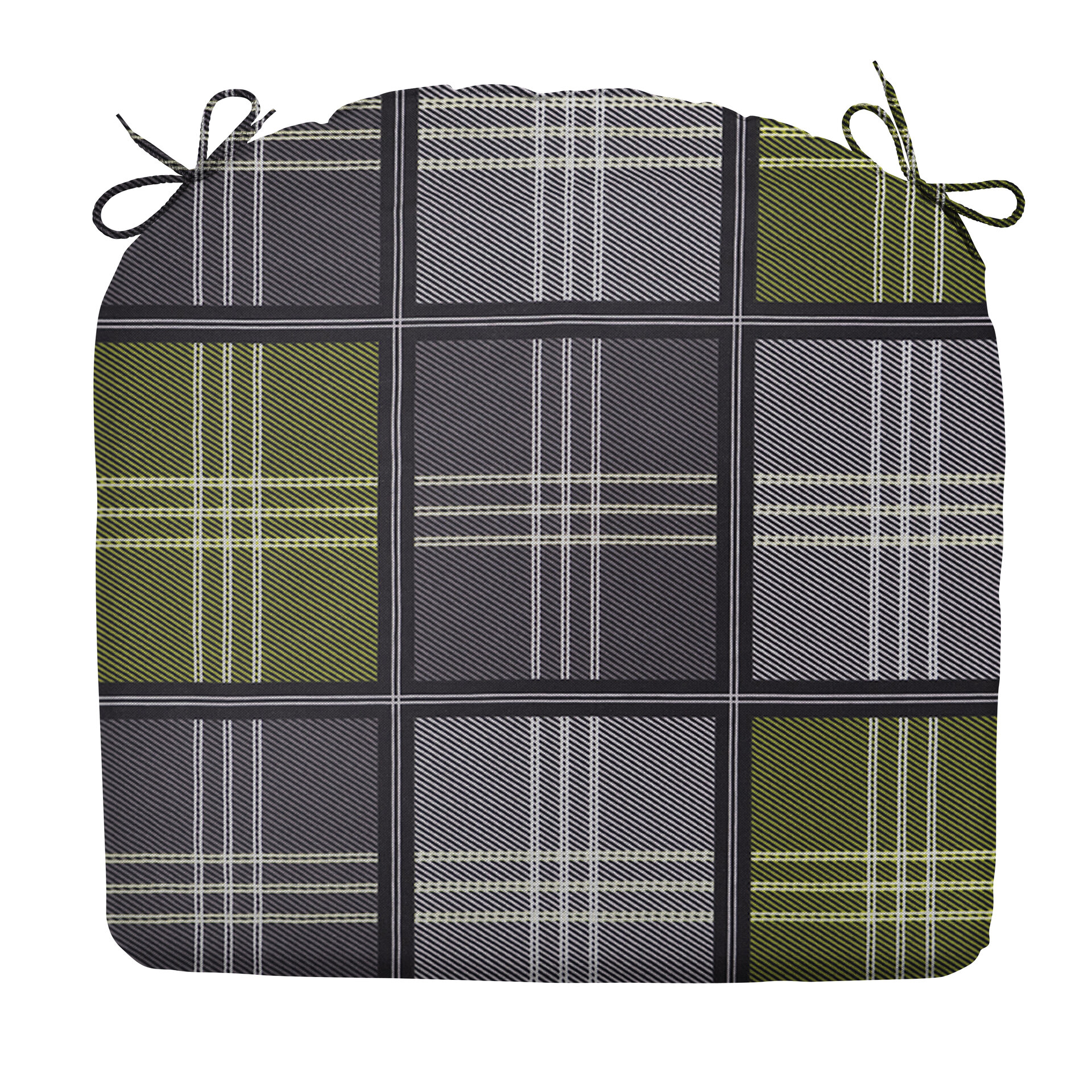Zitkussen ca.46x48cm Patchy olive 2 stuks