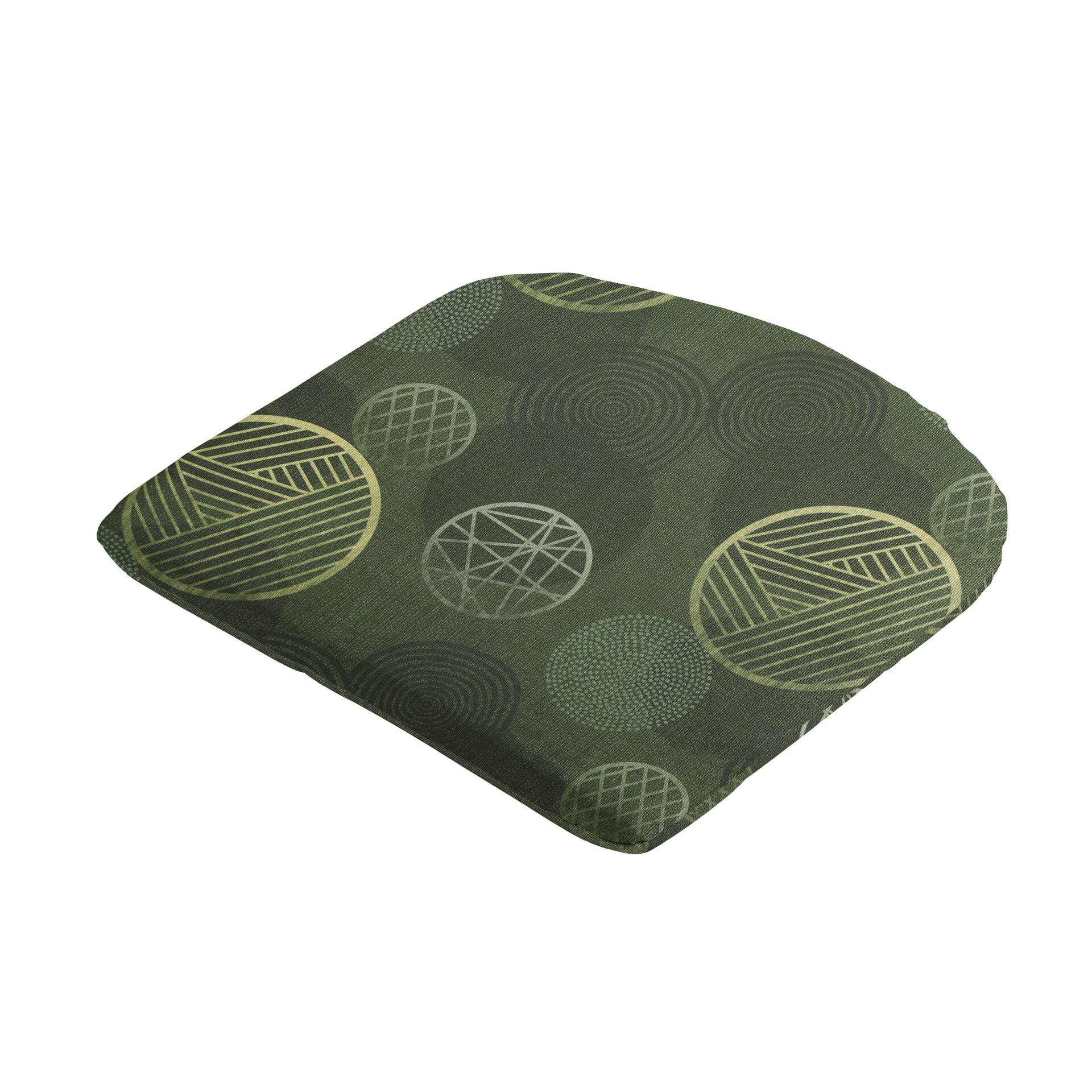 Zitkussen ca.46x48cm Circle green 2 stuks