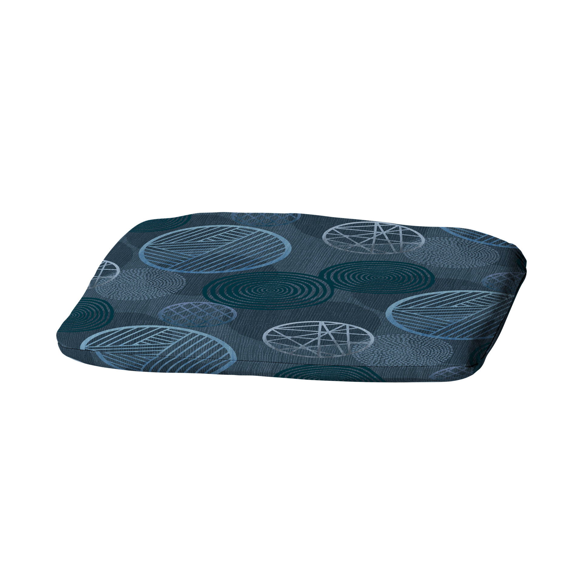 Zitkussen ca.46x48cm Circle blue 2 stuks