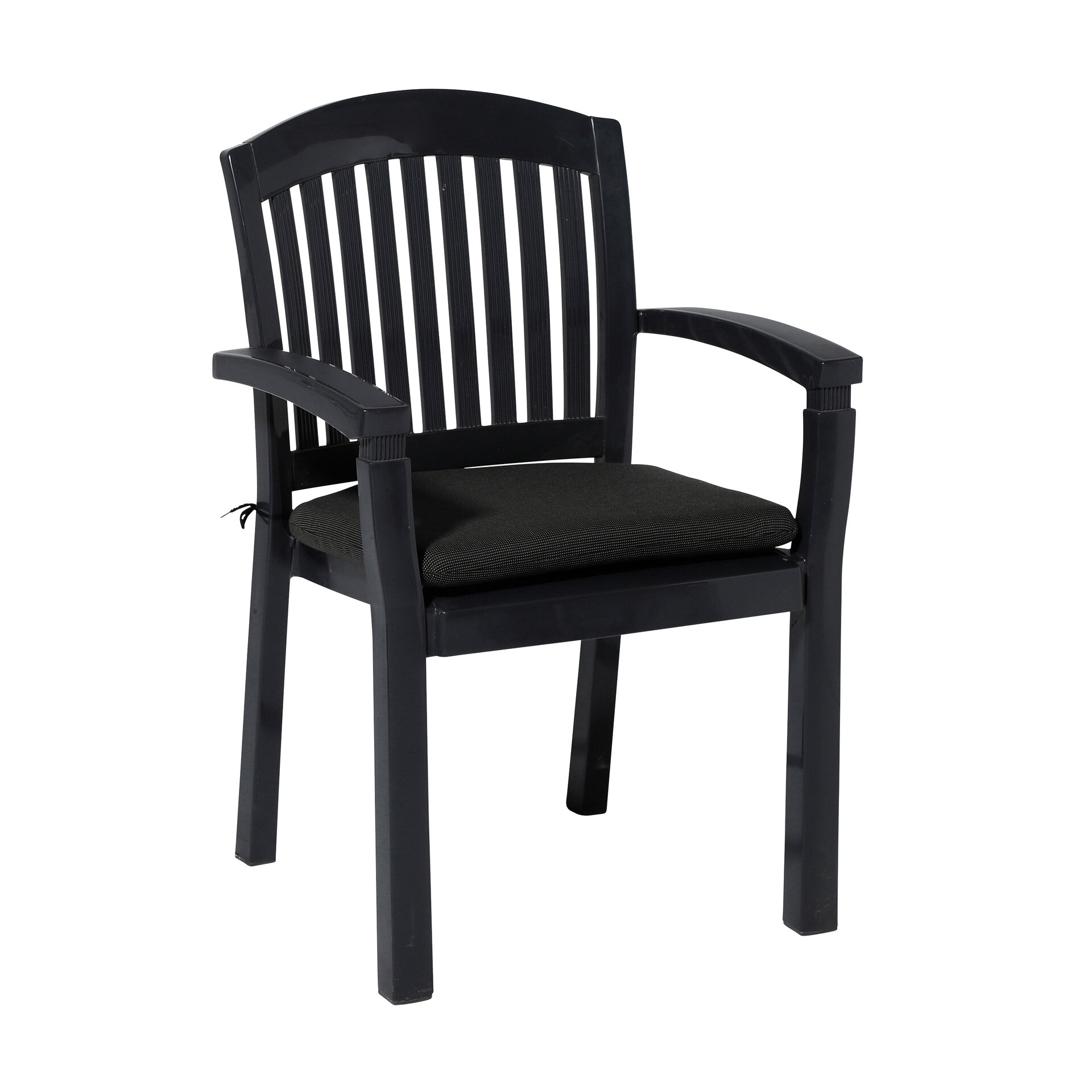 Zitkussen ca.46x48cm Rib black 2 stuks