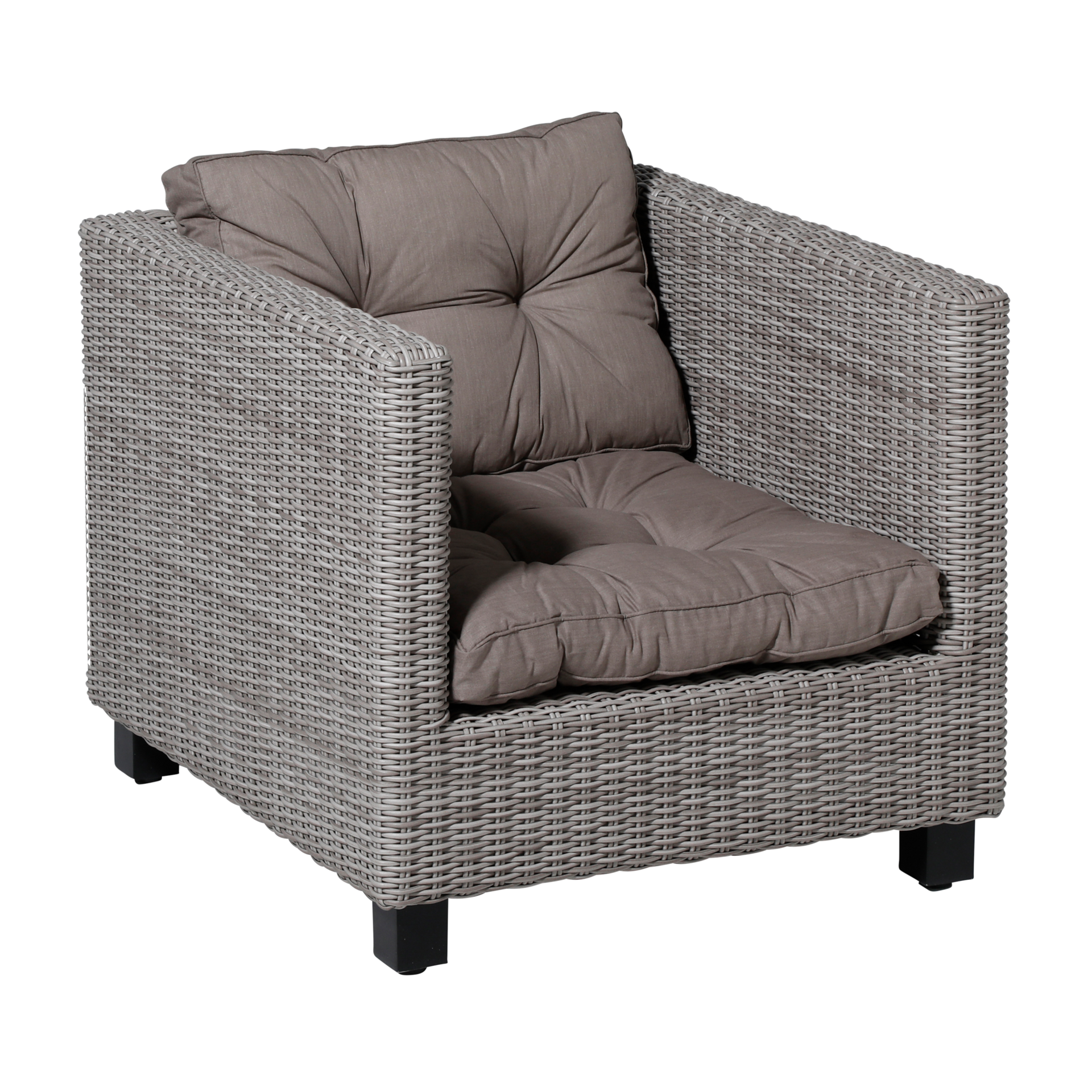 Loungekussens Florance Basic Taupe | 4 SETS | ca. 73x73cm + 73x43cm