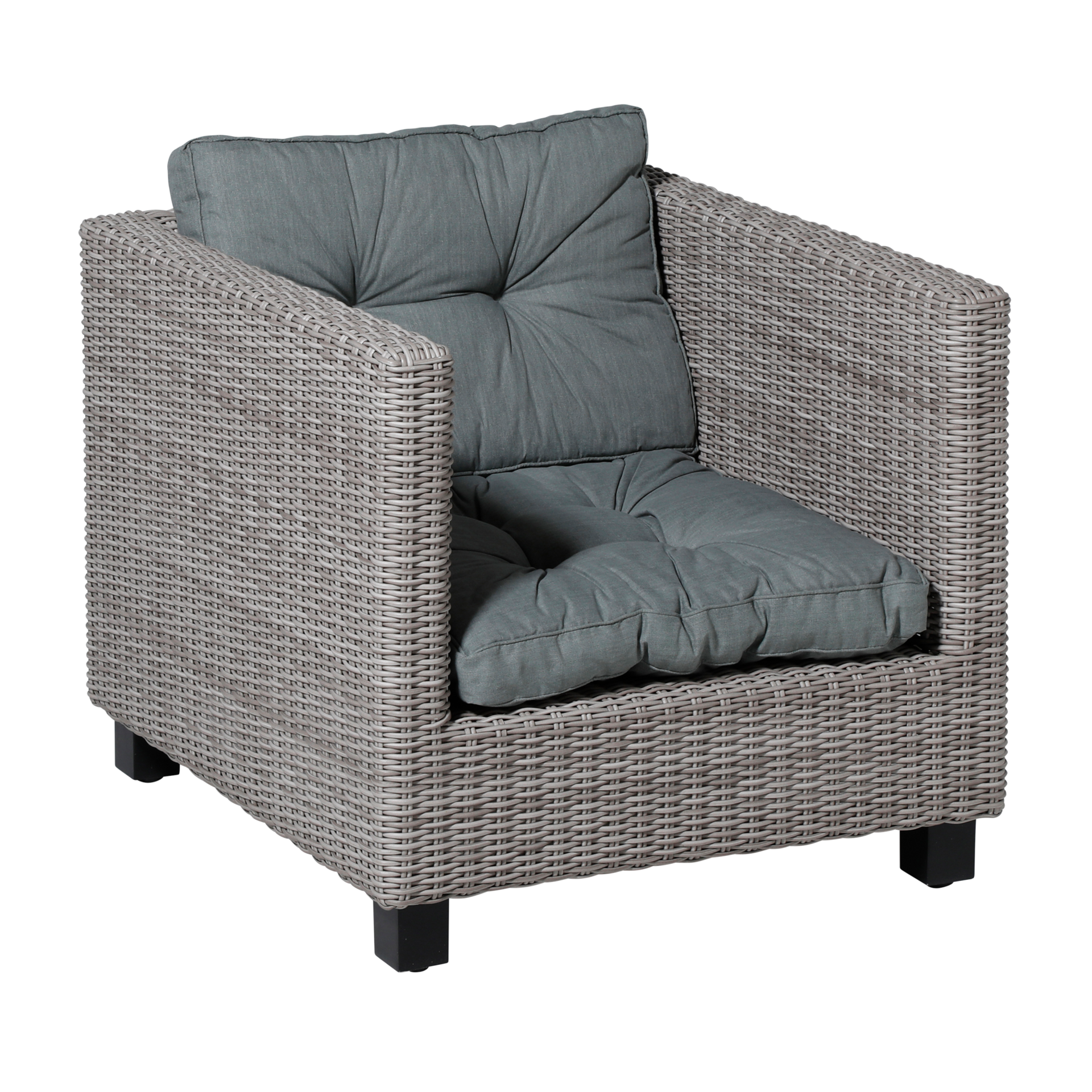 Loungekussen Luxe en Florance set Basic Grey 73x73cm + 73x43cm